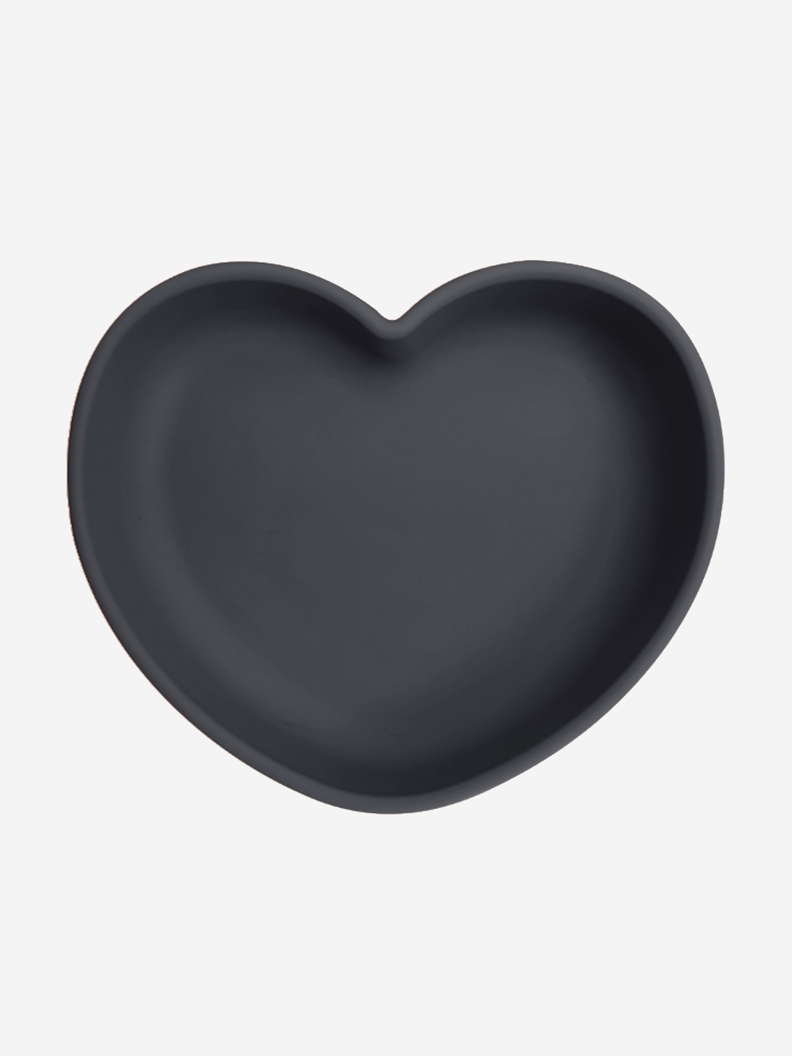 Silicone Heart Shaped Suction Plates in Grey