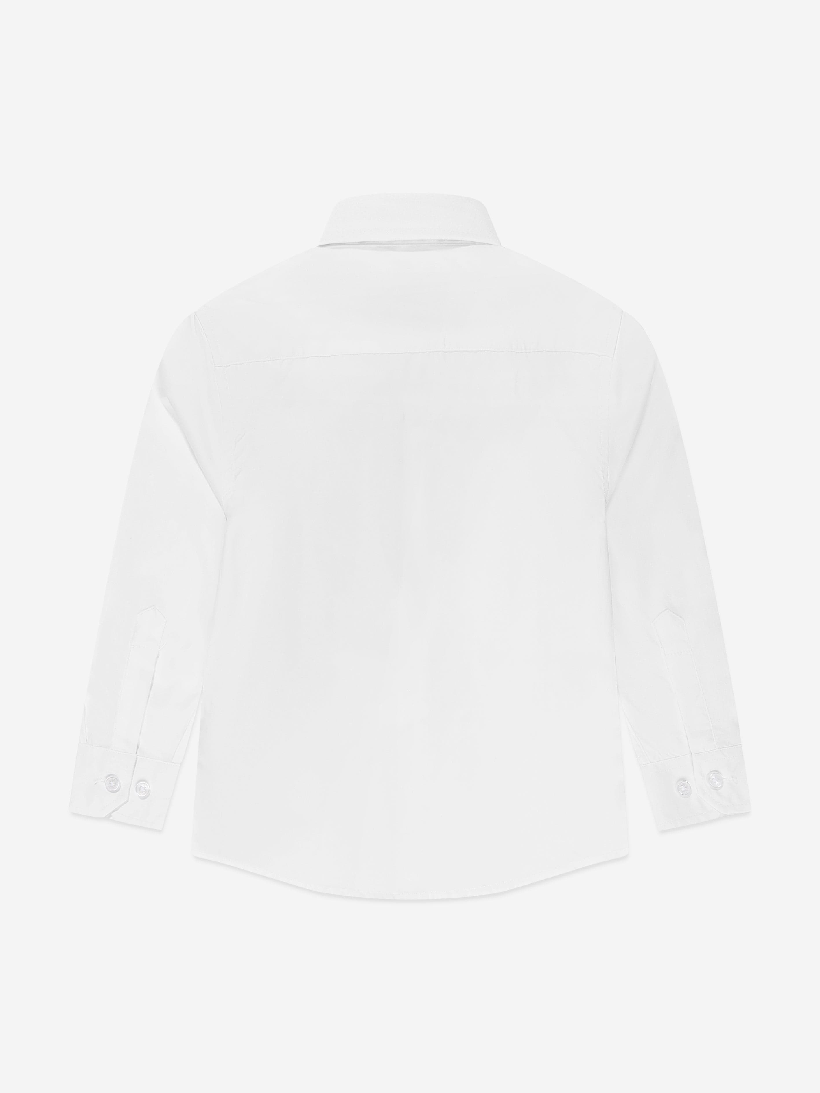 House Of Cavani Boys Miatti Long Sleeve Shirt in White