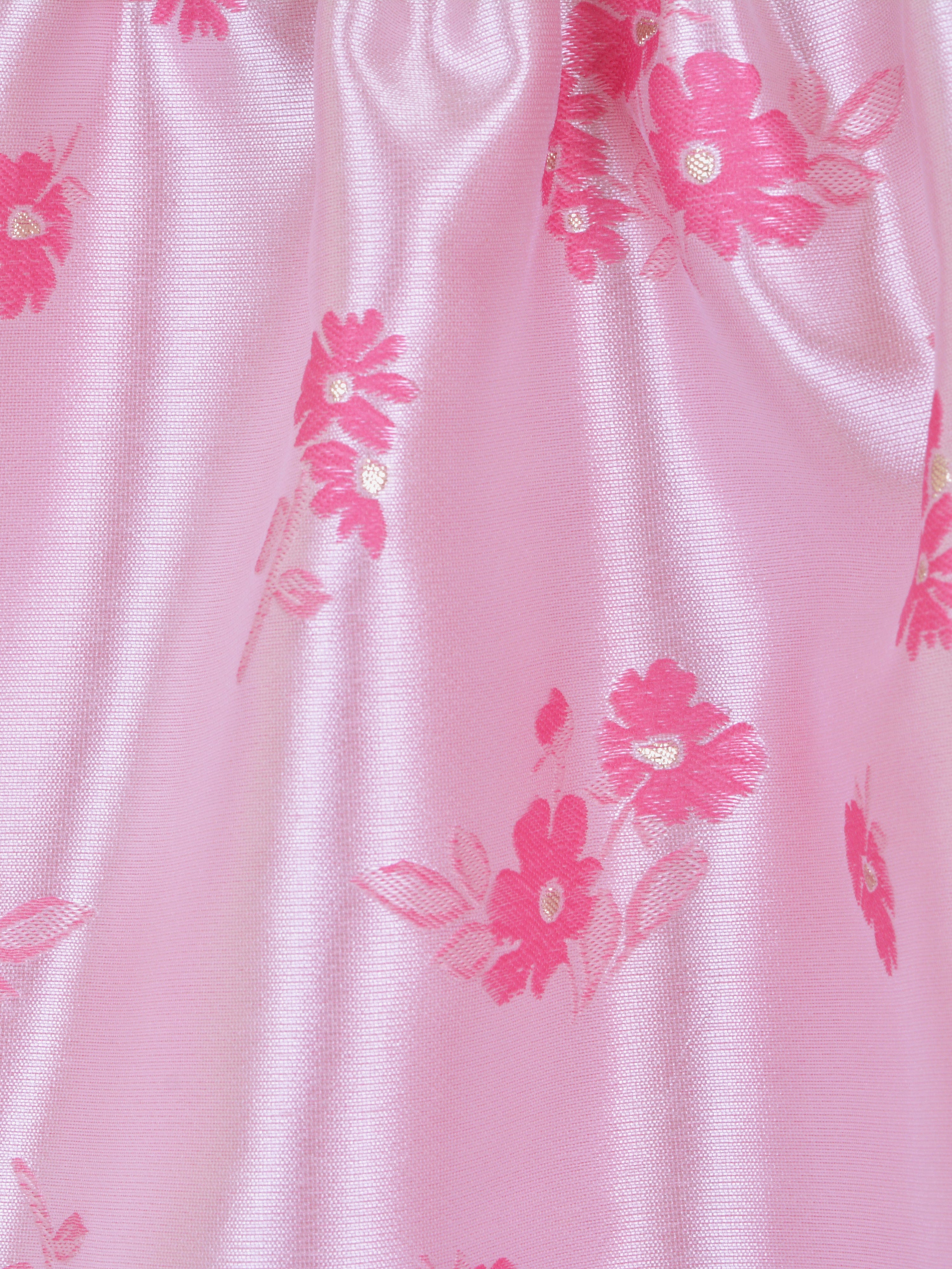 Hucklebones Girls Twisted Sleeve High Low Dress in Pink