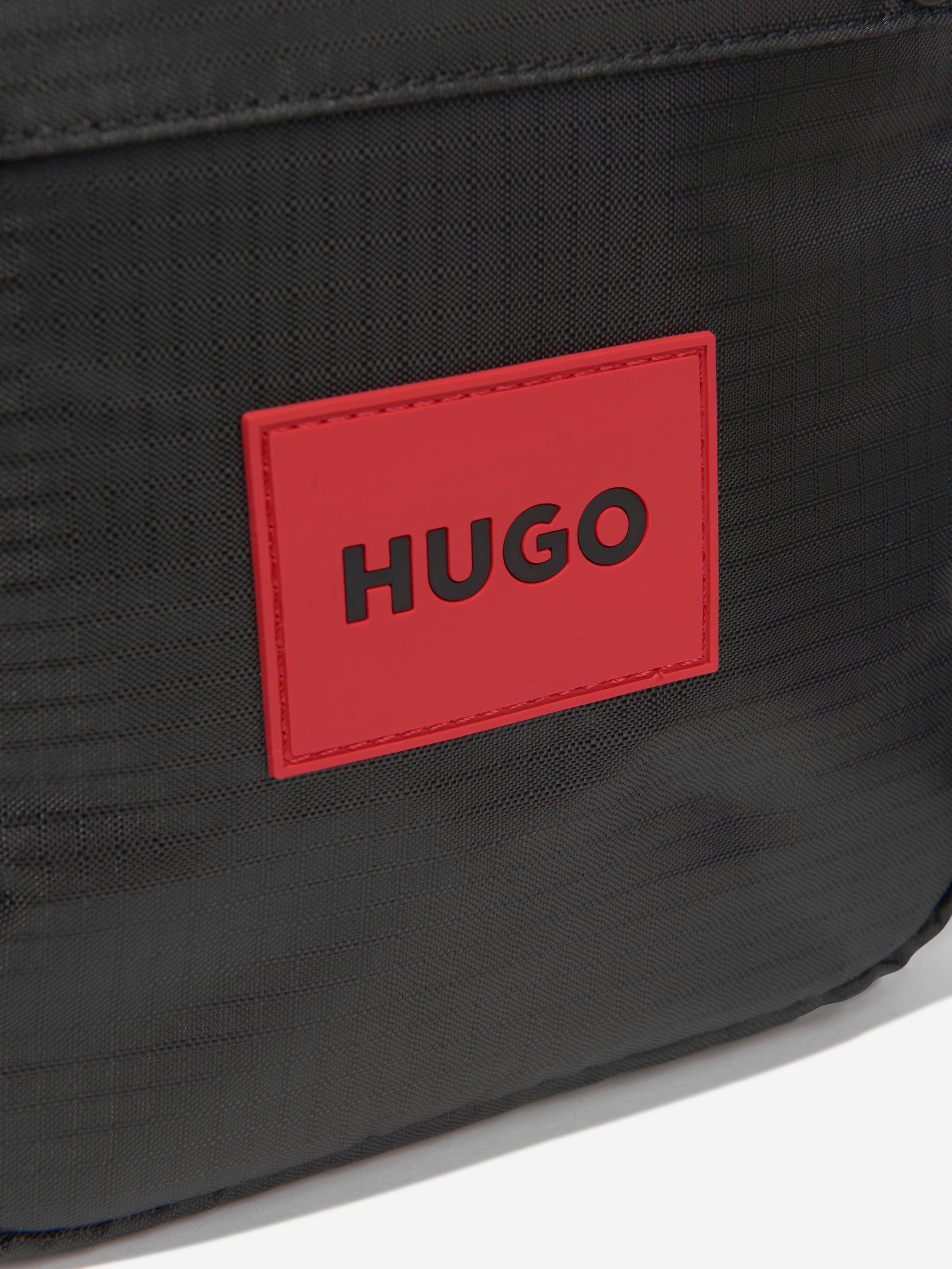 Hugo Boys Logo Messenger Bag in Black