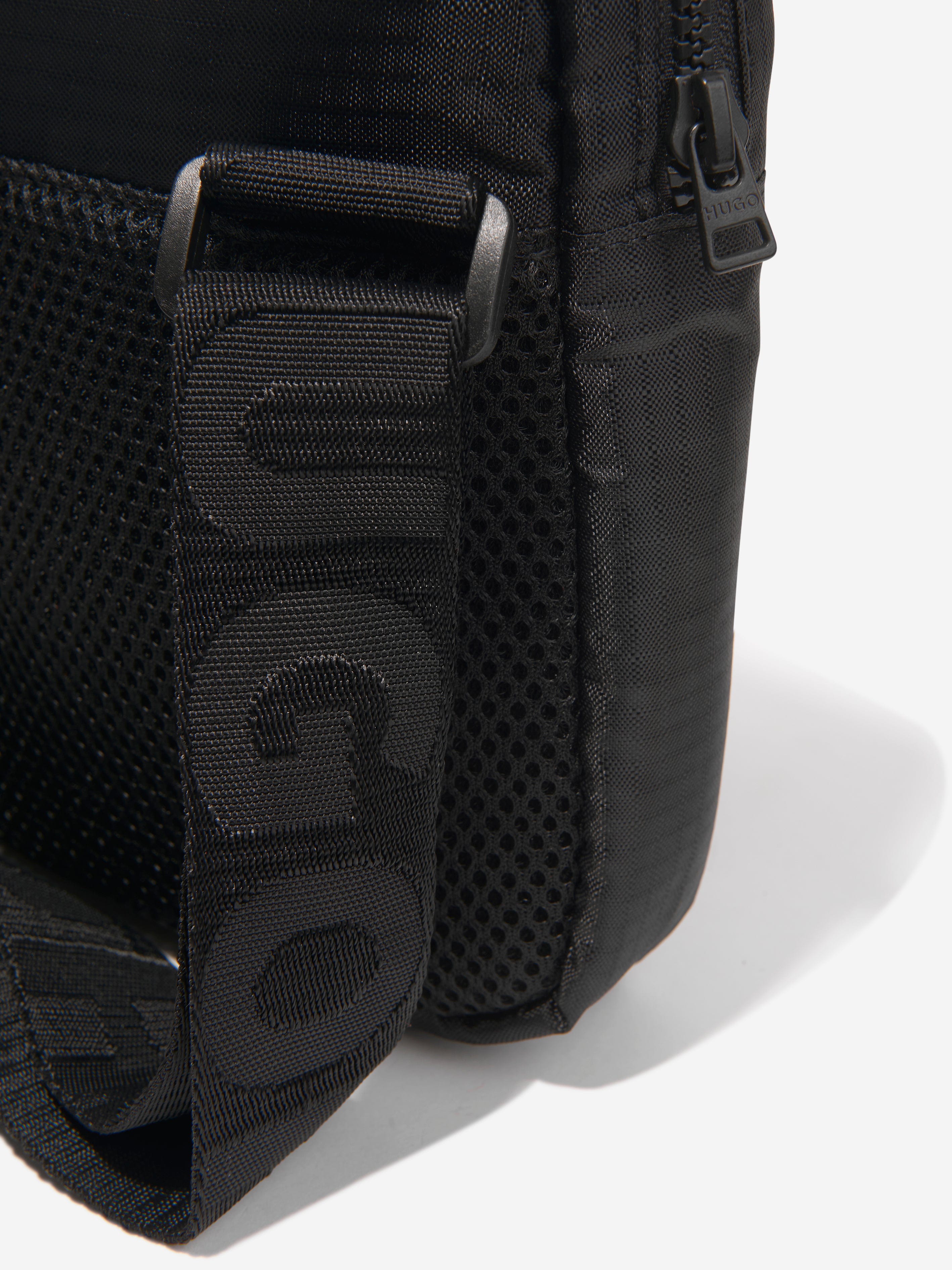 Hugo Boys Logo Messenger Bag in Black