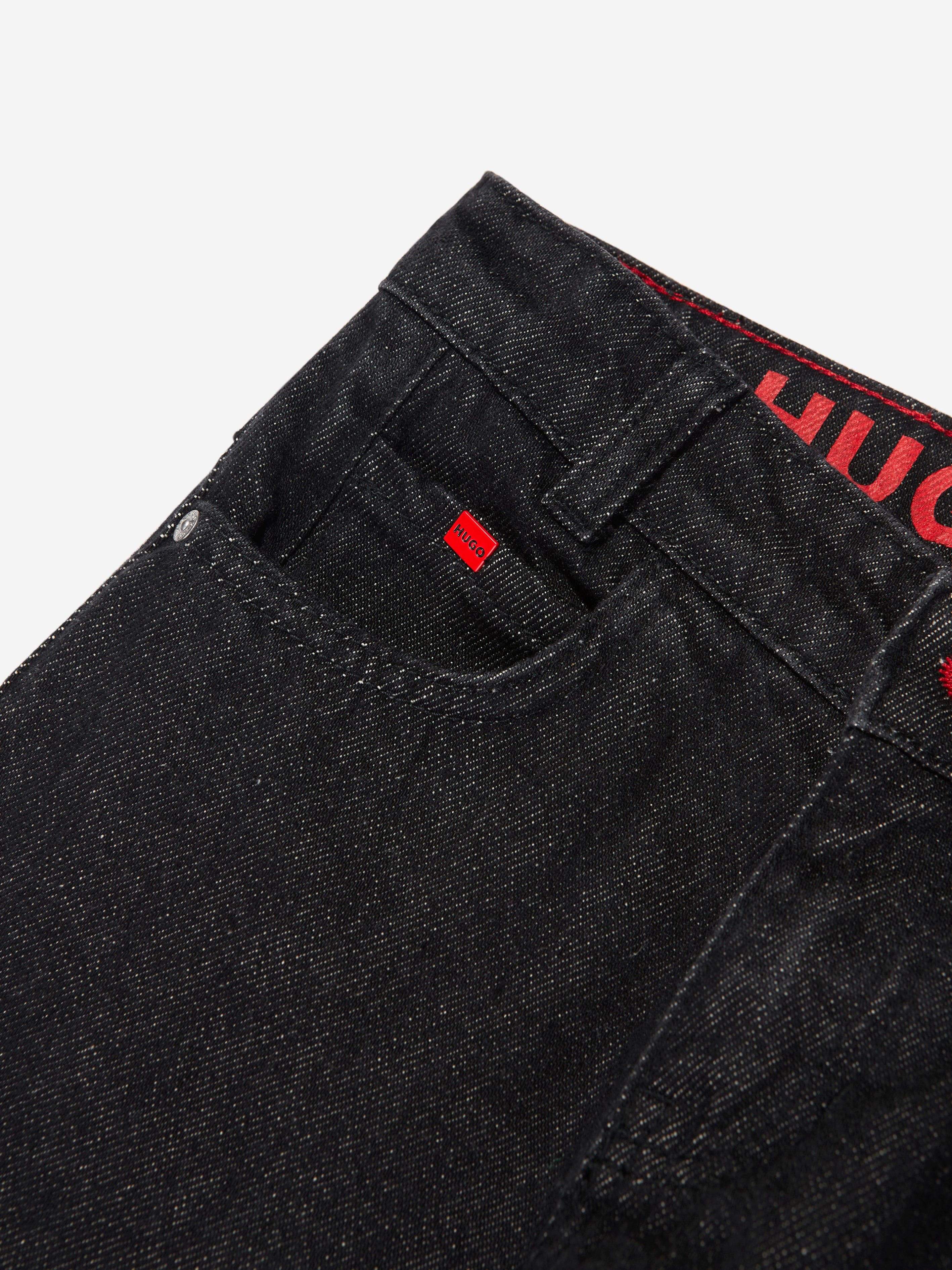 Hugo Boys Regular Fit Jeans in Black