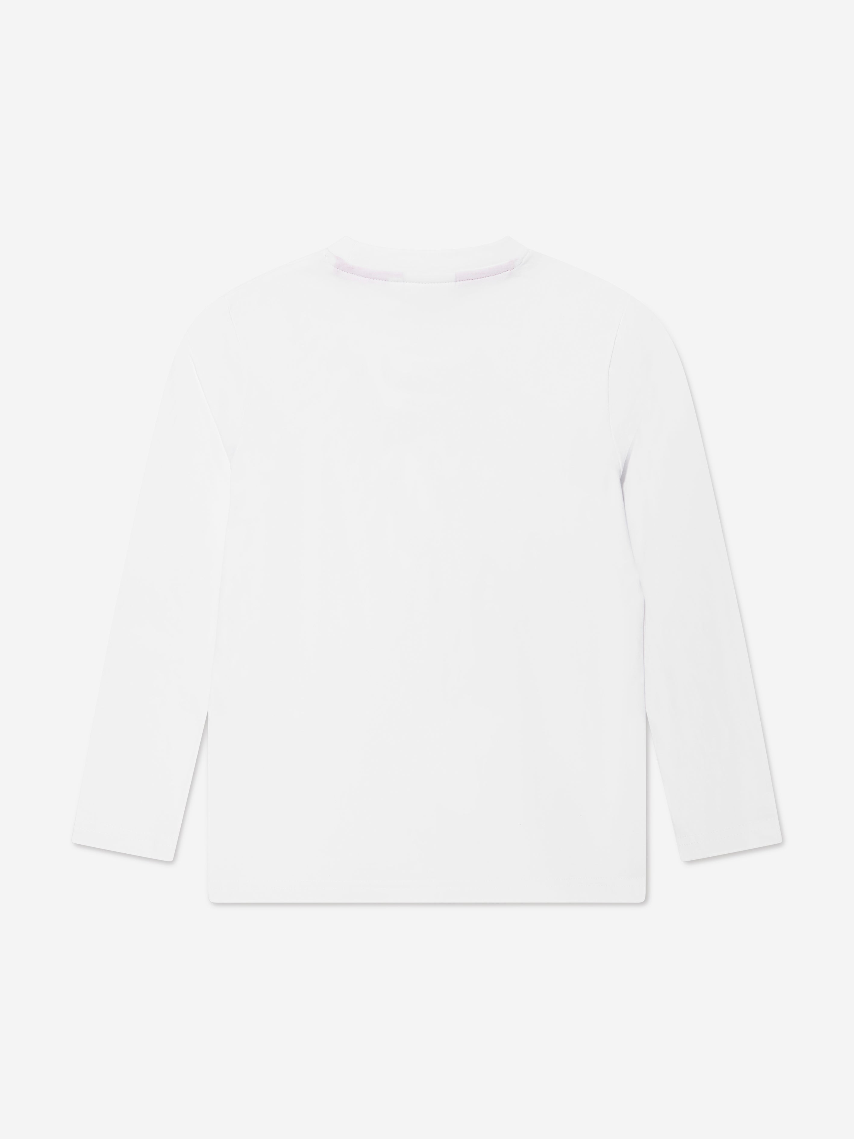 Hugo Boys Long Sleeve Logo T-Shirt in White