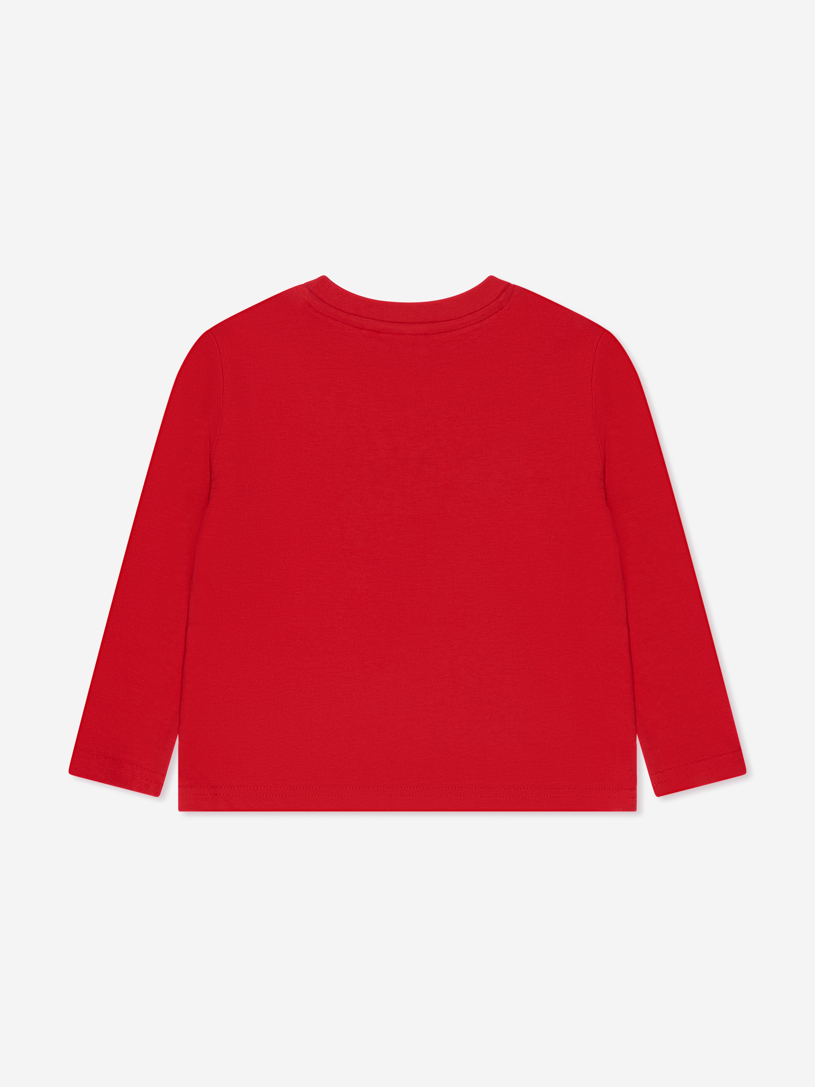 Hugo Boys Long Sleeve Logo T-Shirt in Red