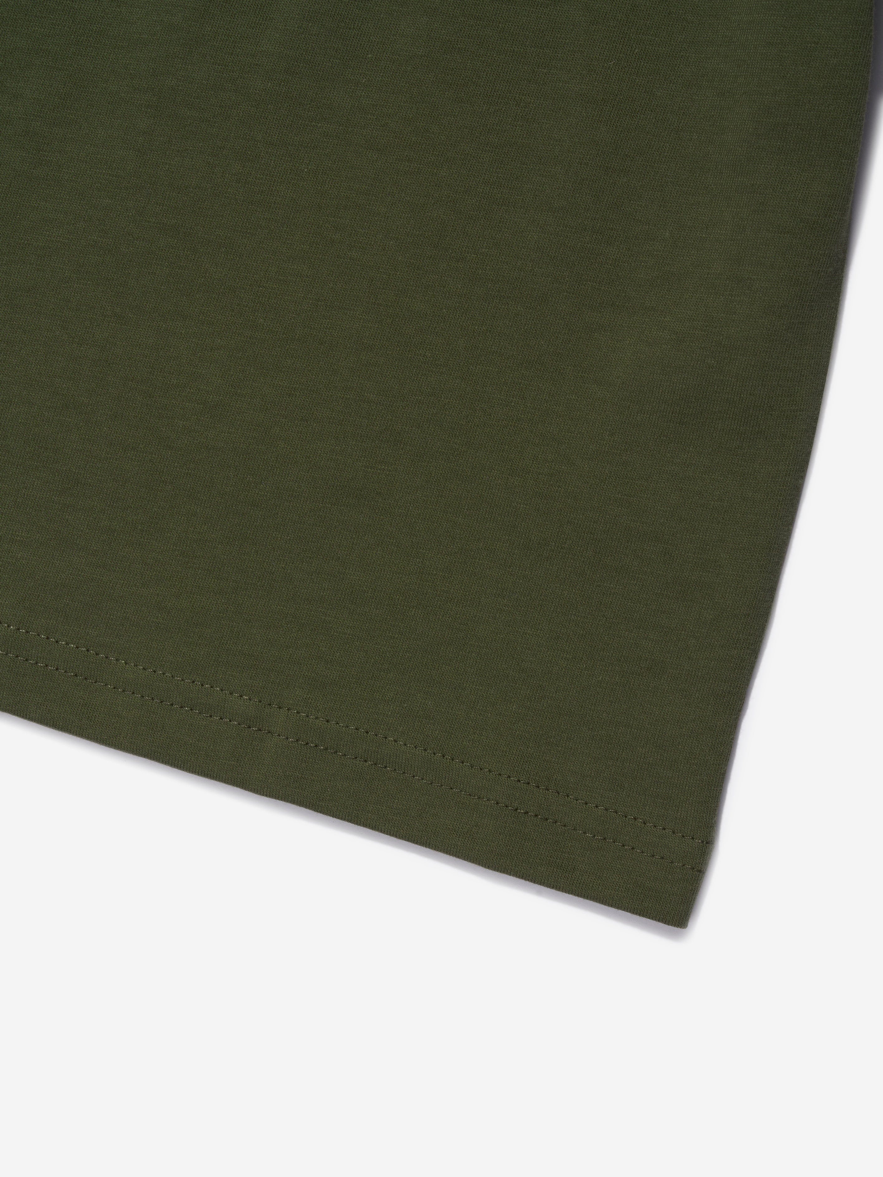 Hugo Boys Square Logo T-Shirt in Green