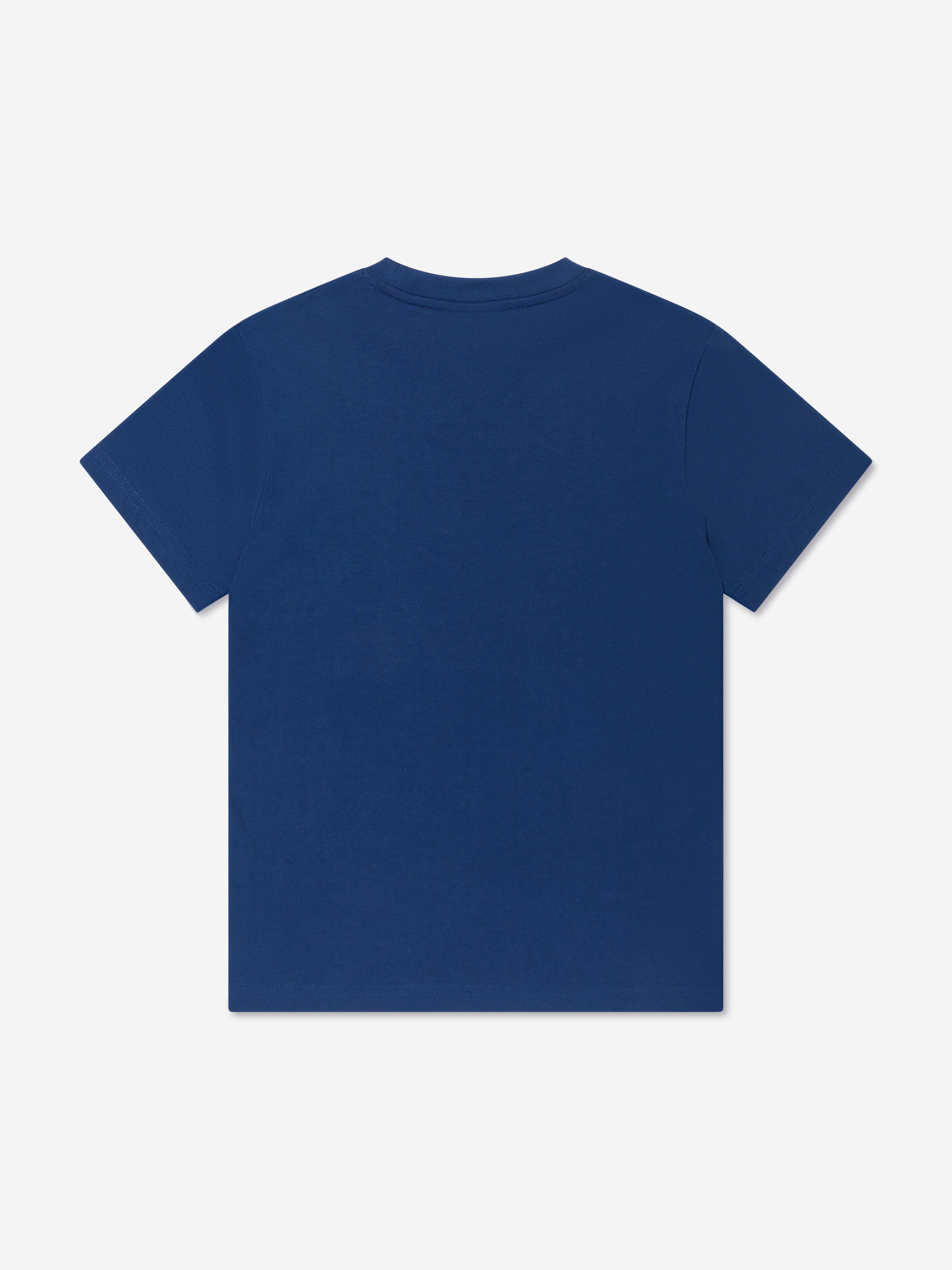 Hugo Boys Square Logo T-Shirt in Blue