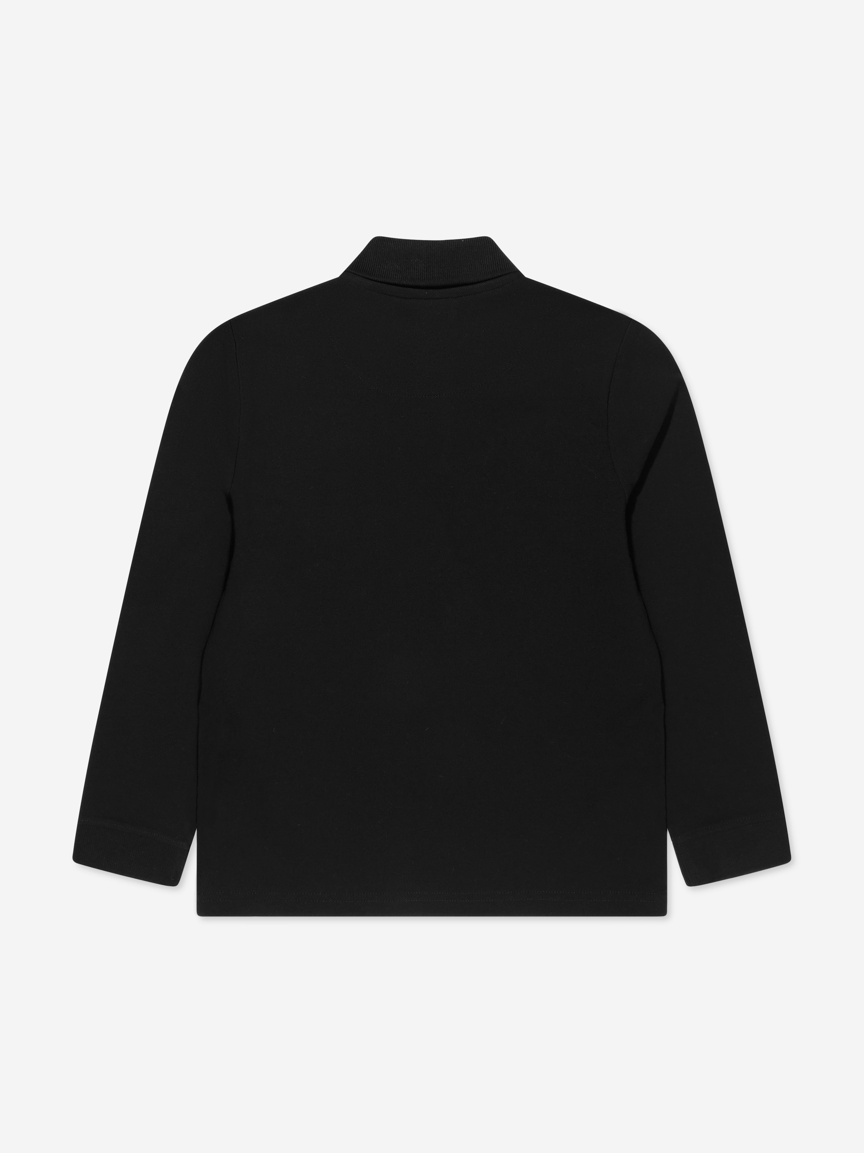 Hugo Boys Long Sleeve Polo Shirt in Black