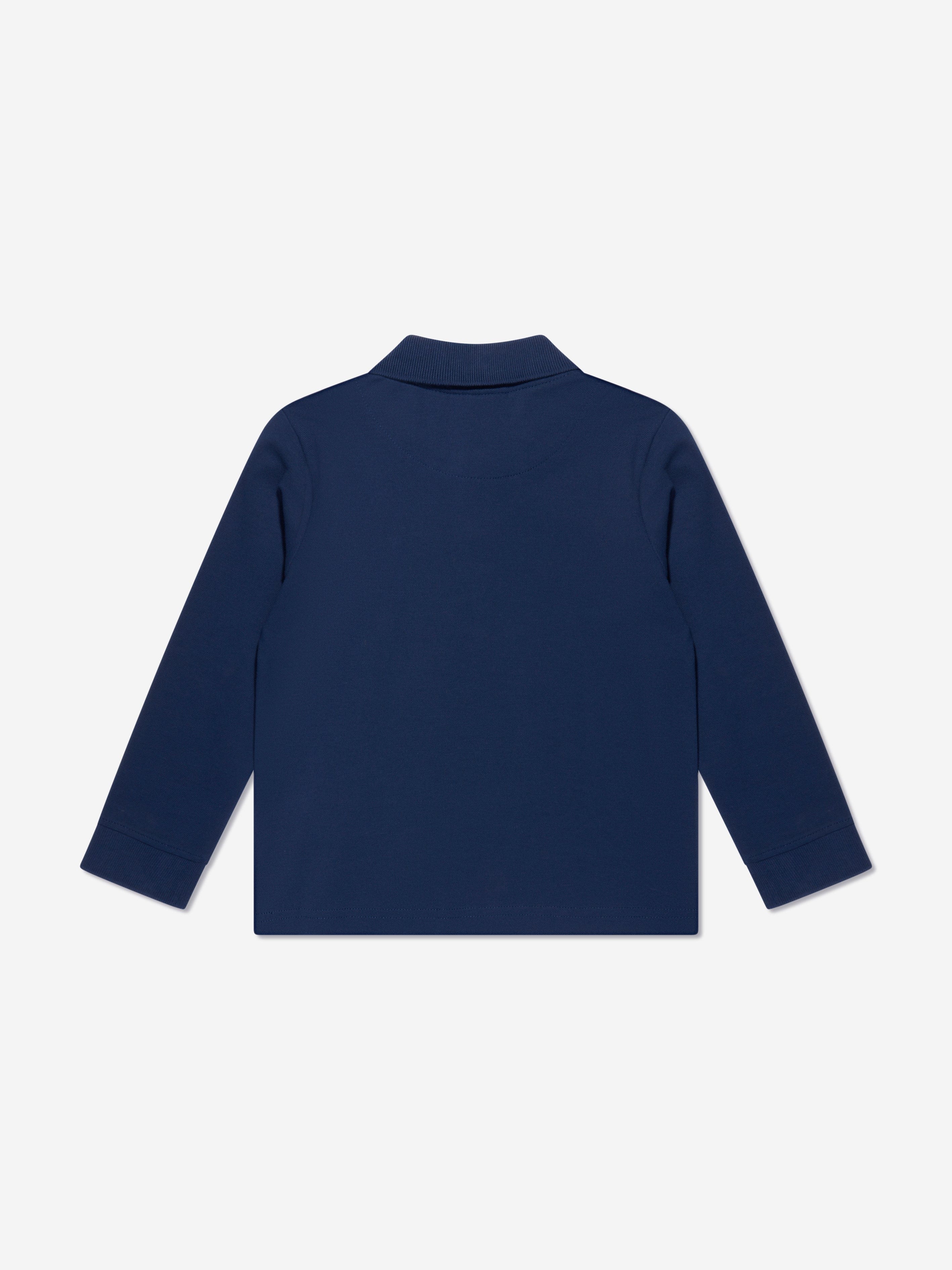 Hugo Boys Long Sleeve Polo Shirt in Blue