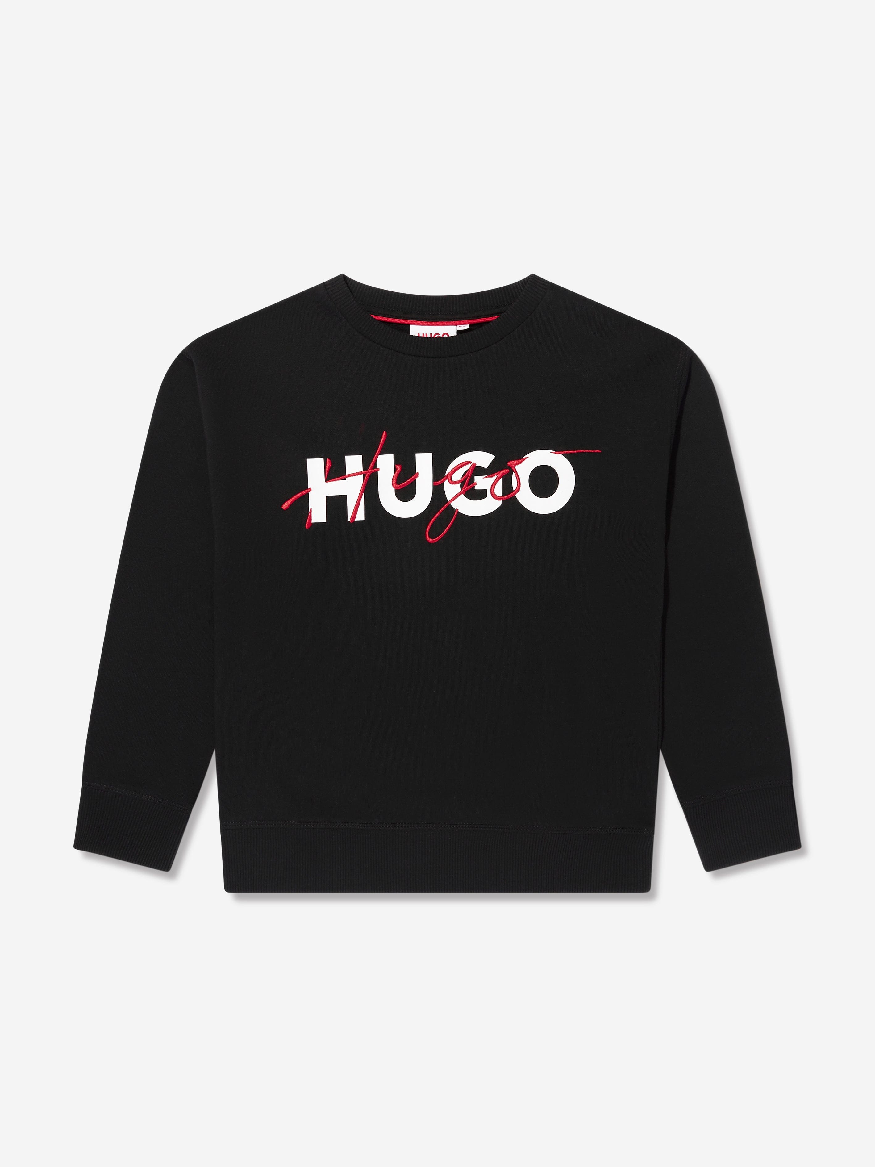 Hugo Boys Logo Sweatshirt in Black