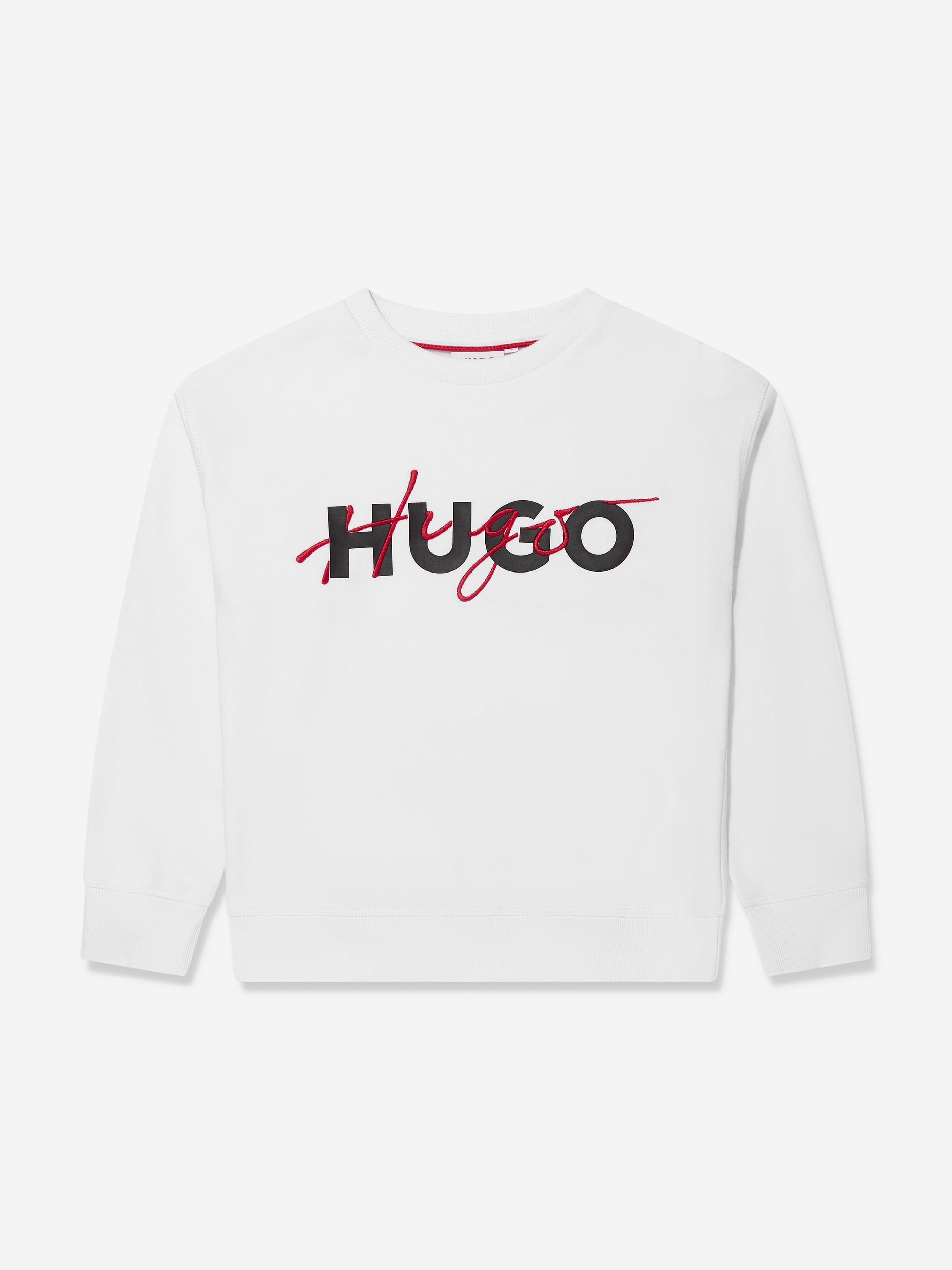 Hugo Boys Logo Sweatshirt in White