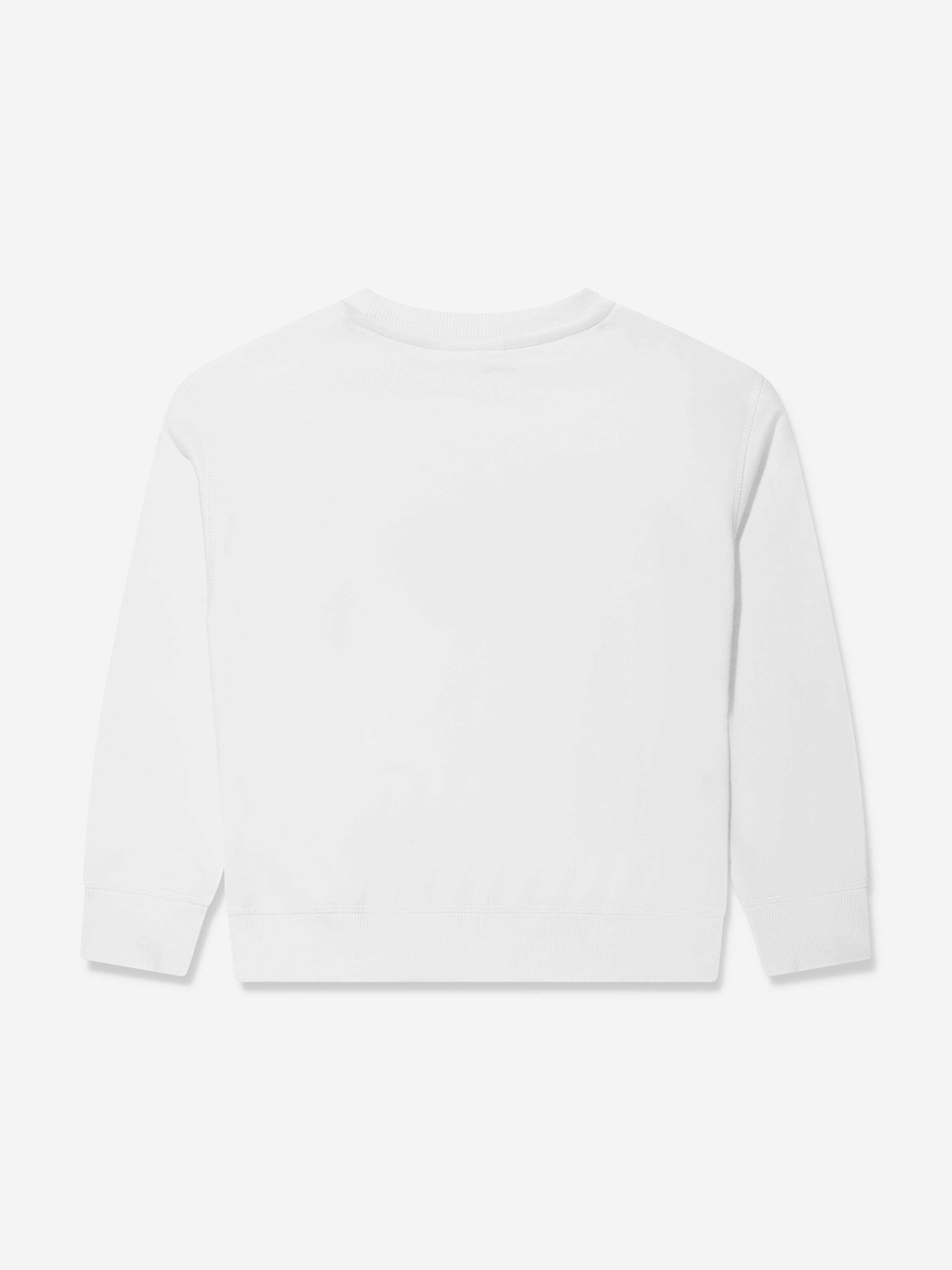 Hugo Boys Logo Sweatshirt in White