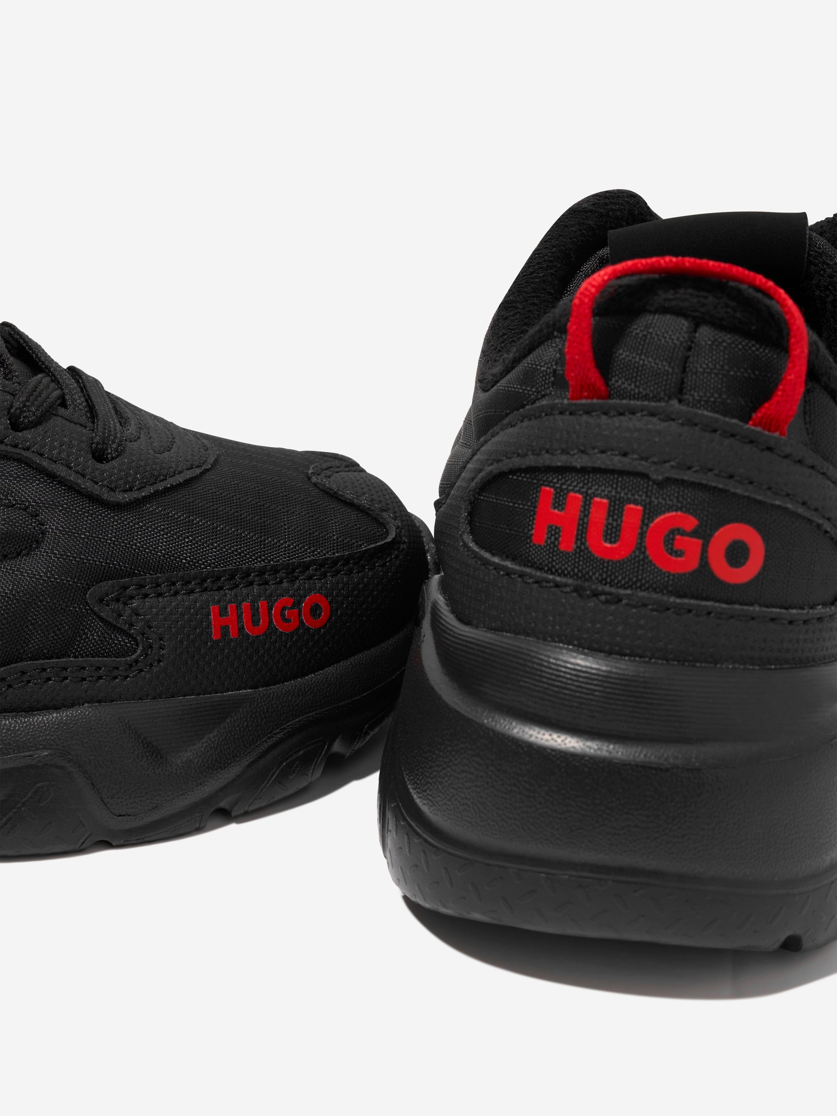 Hugo Boys Logo Trainers in Black