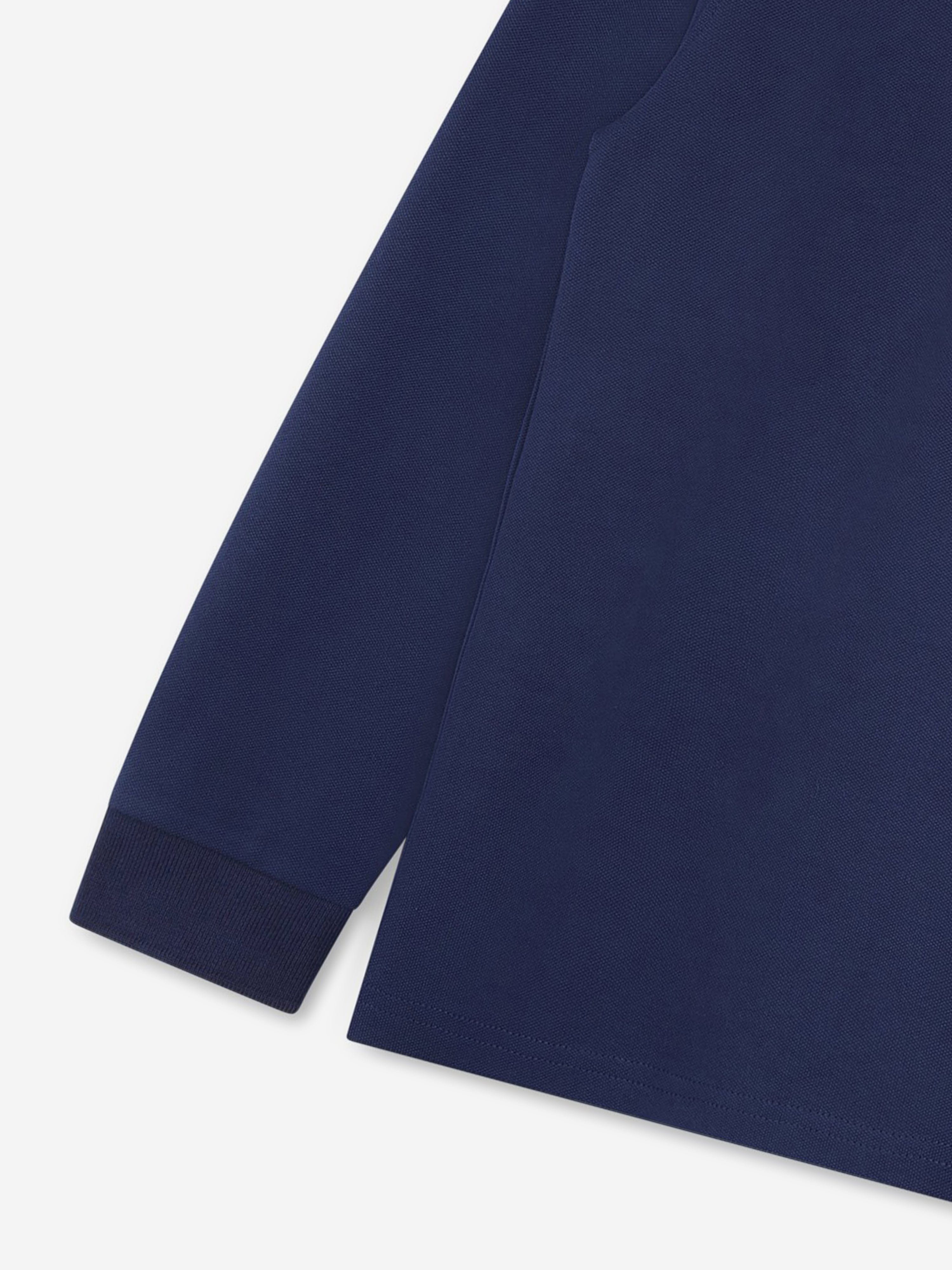 Hugo Boys Long Sleeve Polo Shirt in Blue