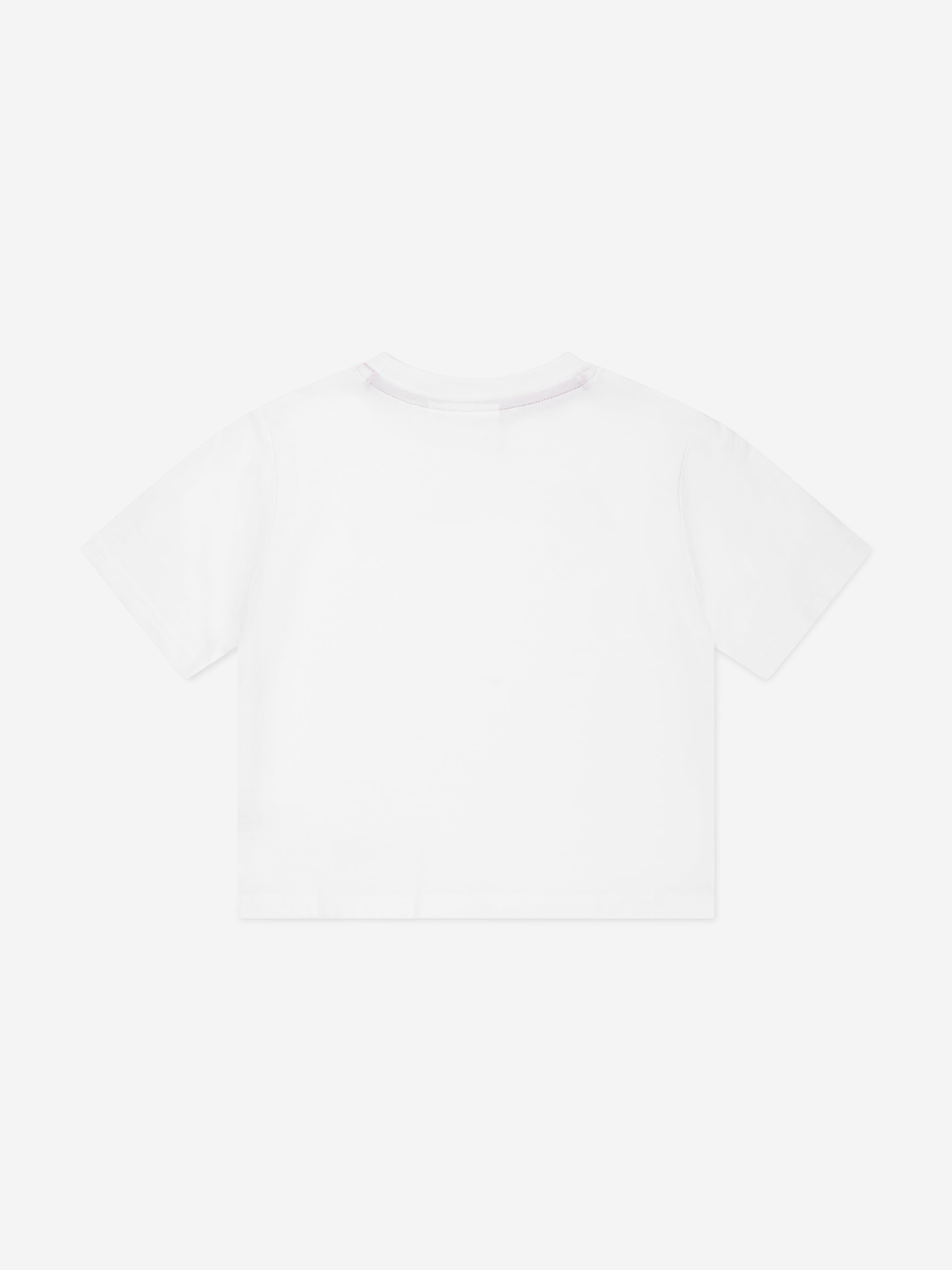 Hugo Boys Organic Cotton Logo Print T-Shirt in White