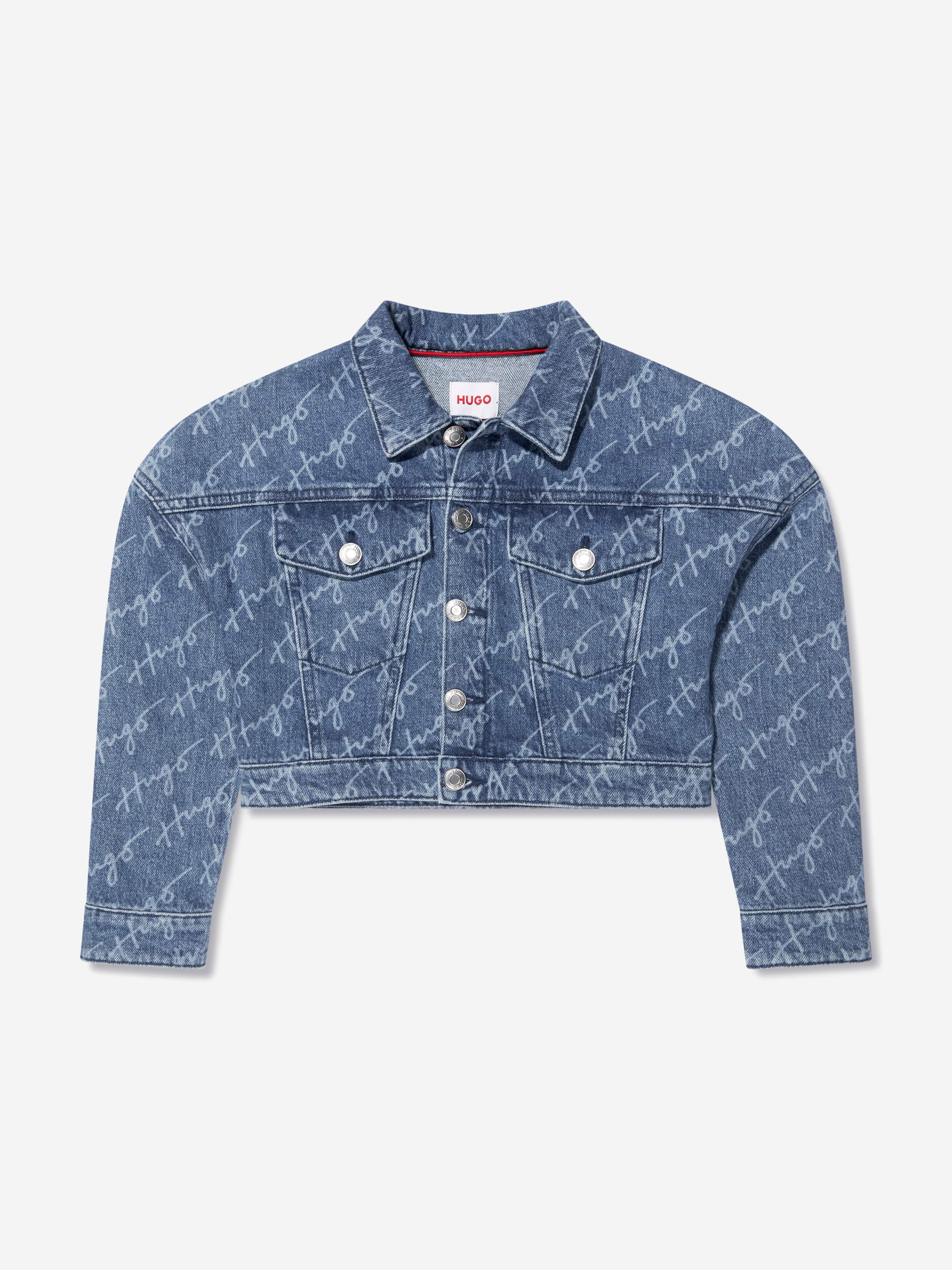 Hugo Girls Denim Jacket in Blue