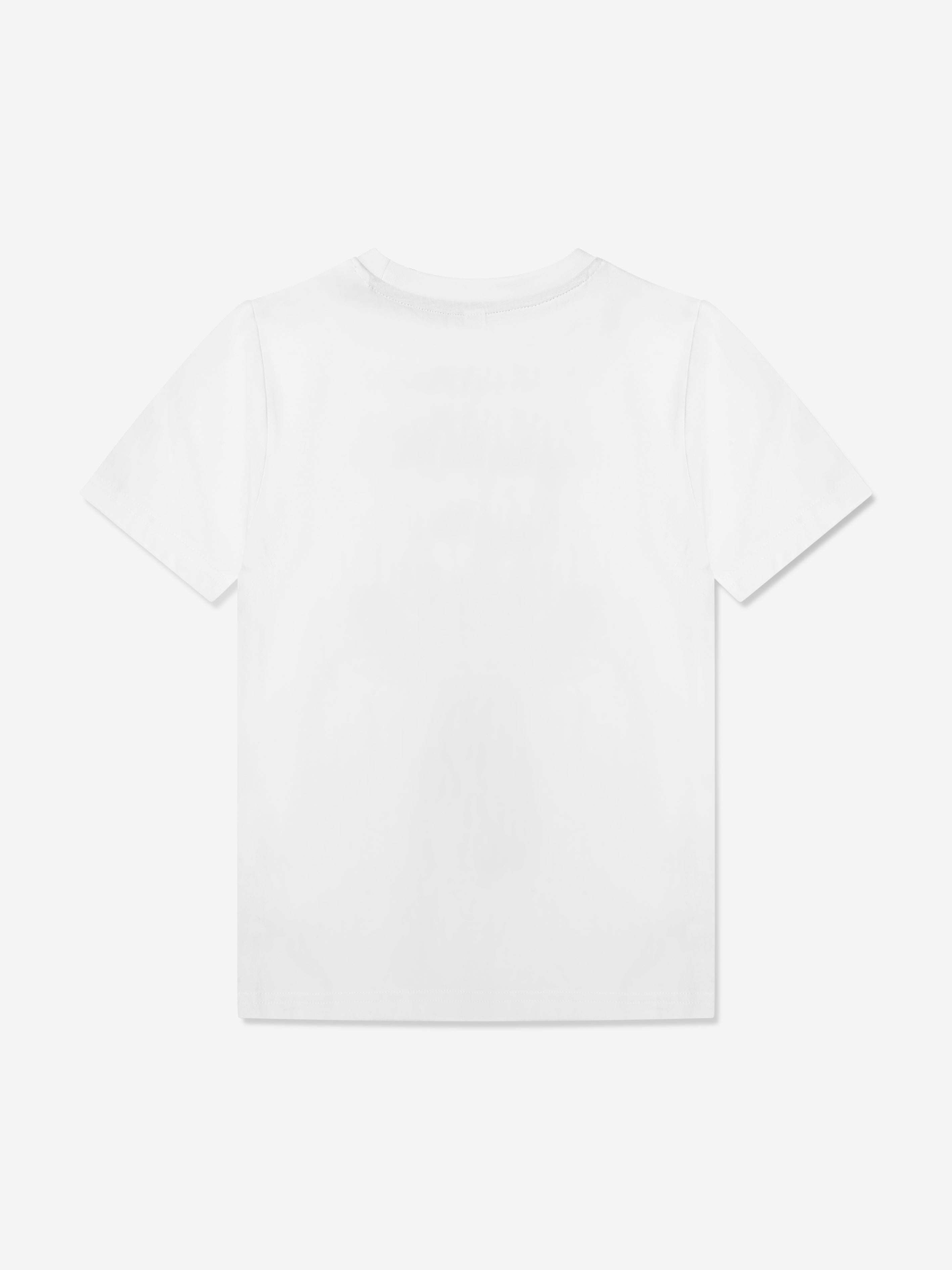 Hugo Boys Organic Cotton Logo Print T-Shirt in White