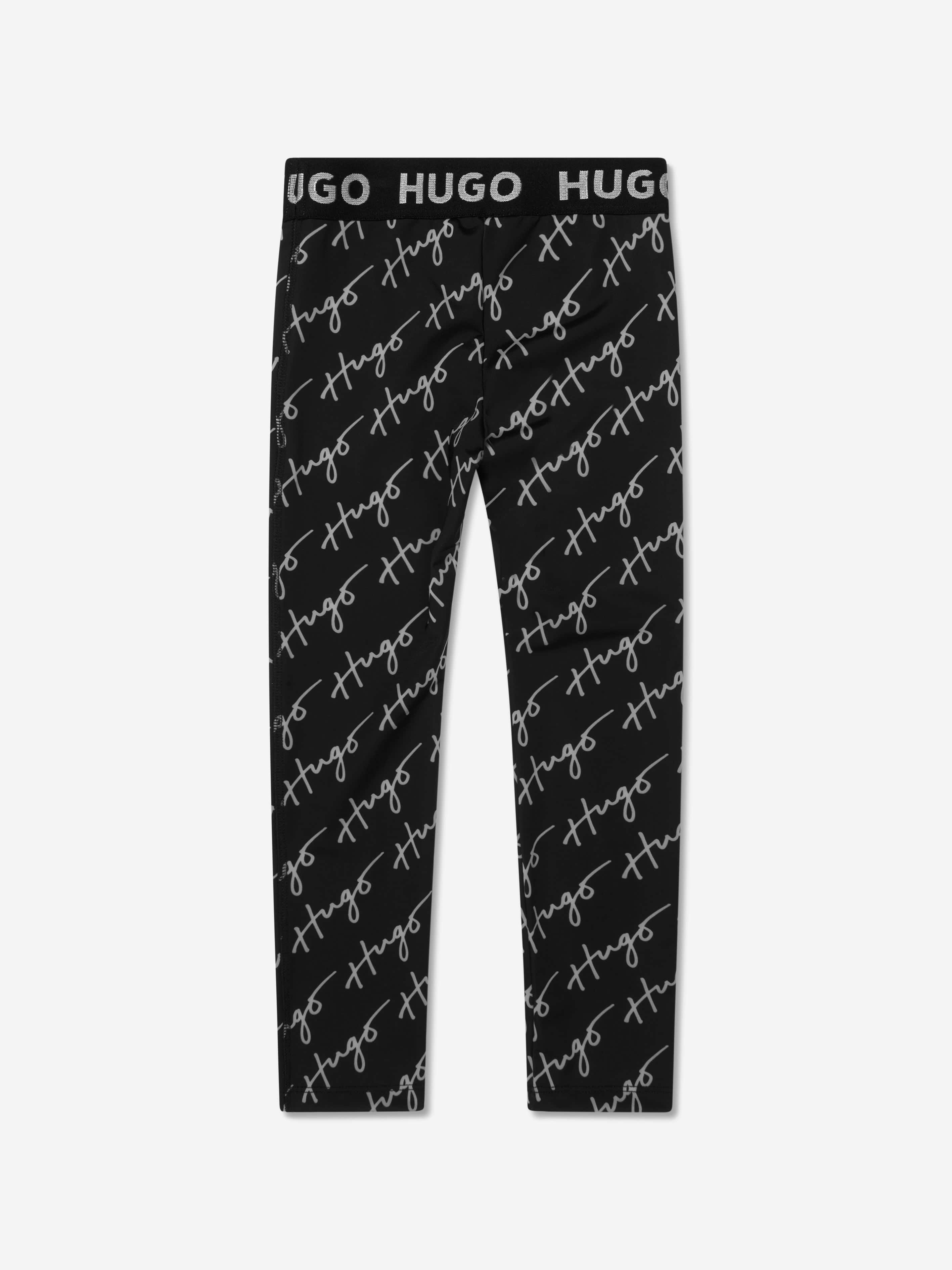 Hugo Girls Logo Print Leggings in Black