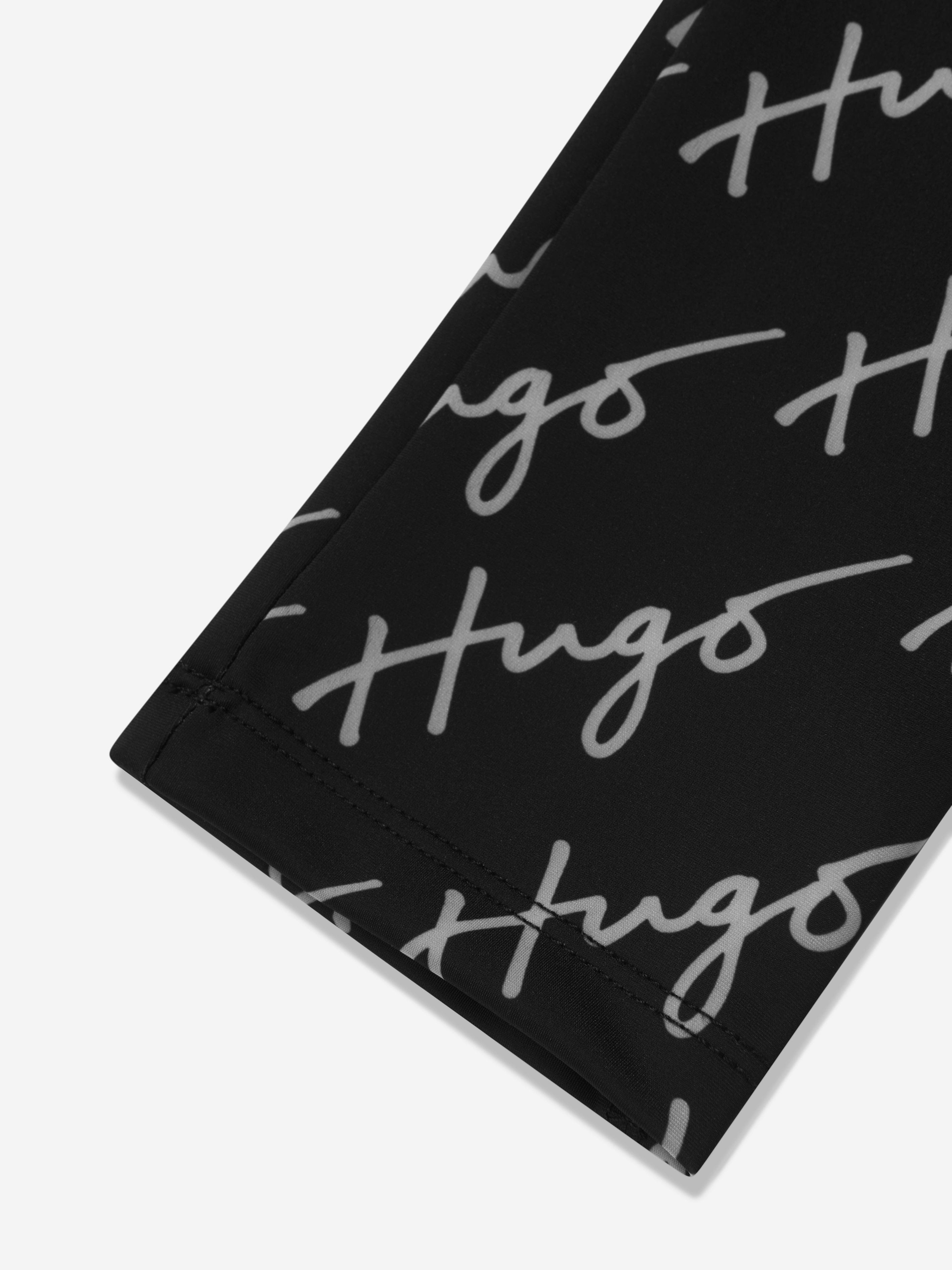 Hugo Girls Logo Print Leggings in Black