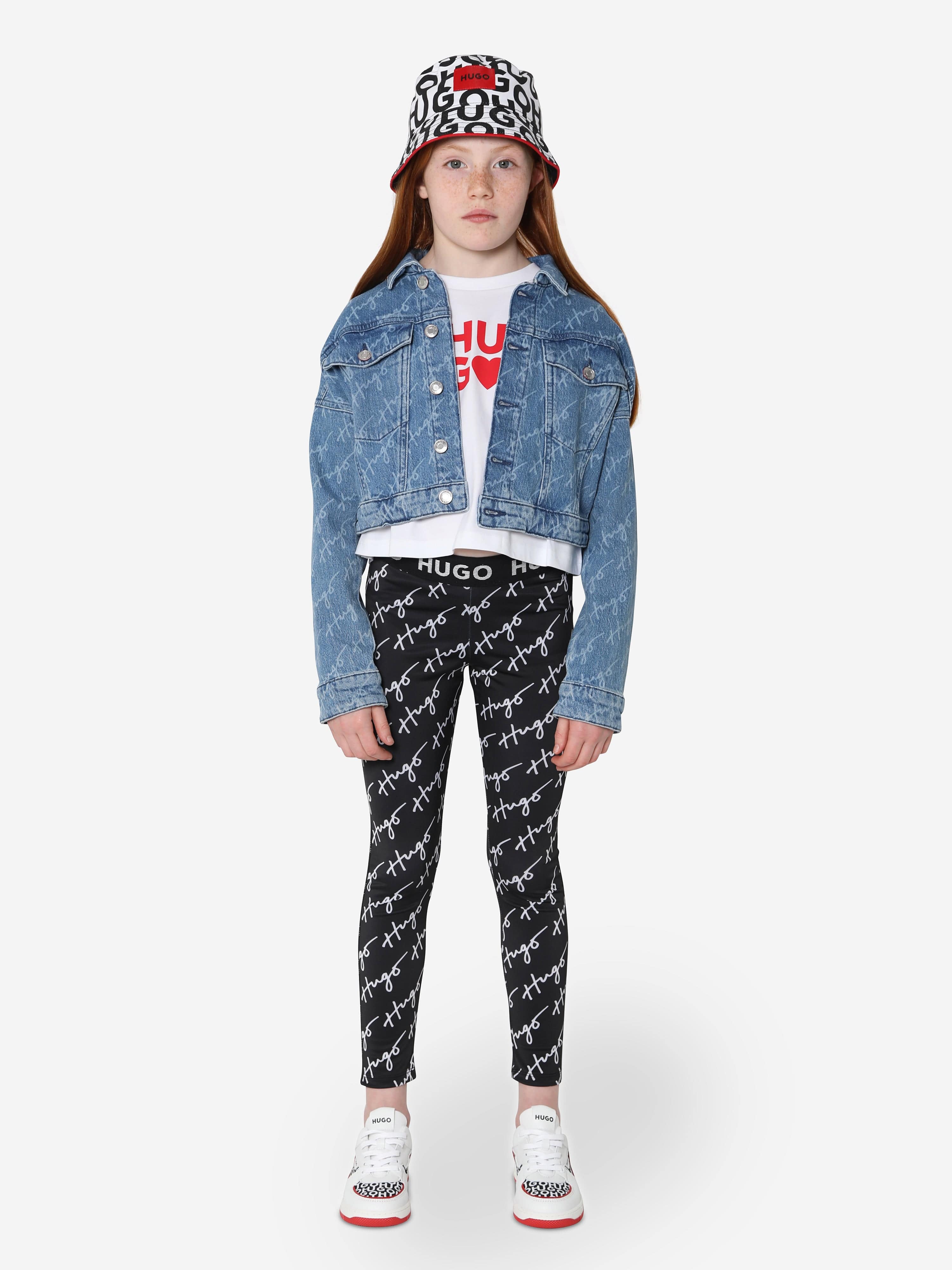 Hugo Girls Denim Jacket in Blue