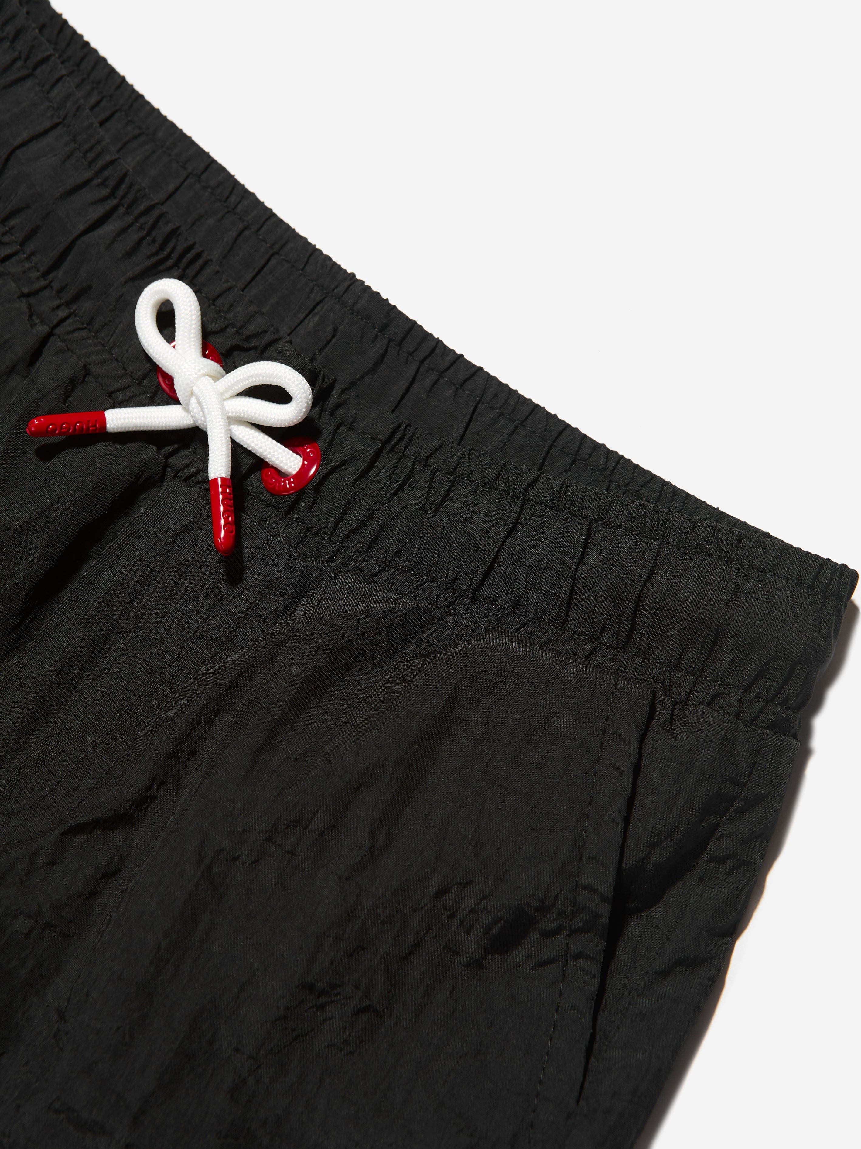 Hugo Boys Logo Swim Shorts in Black