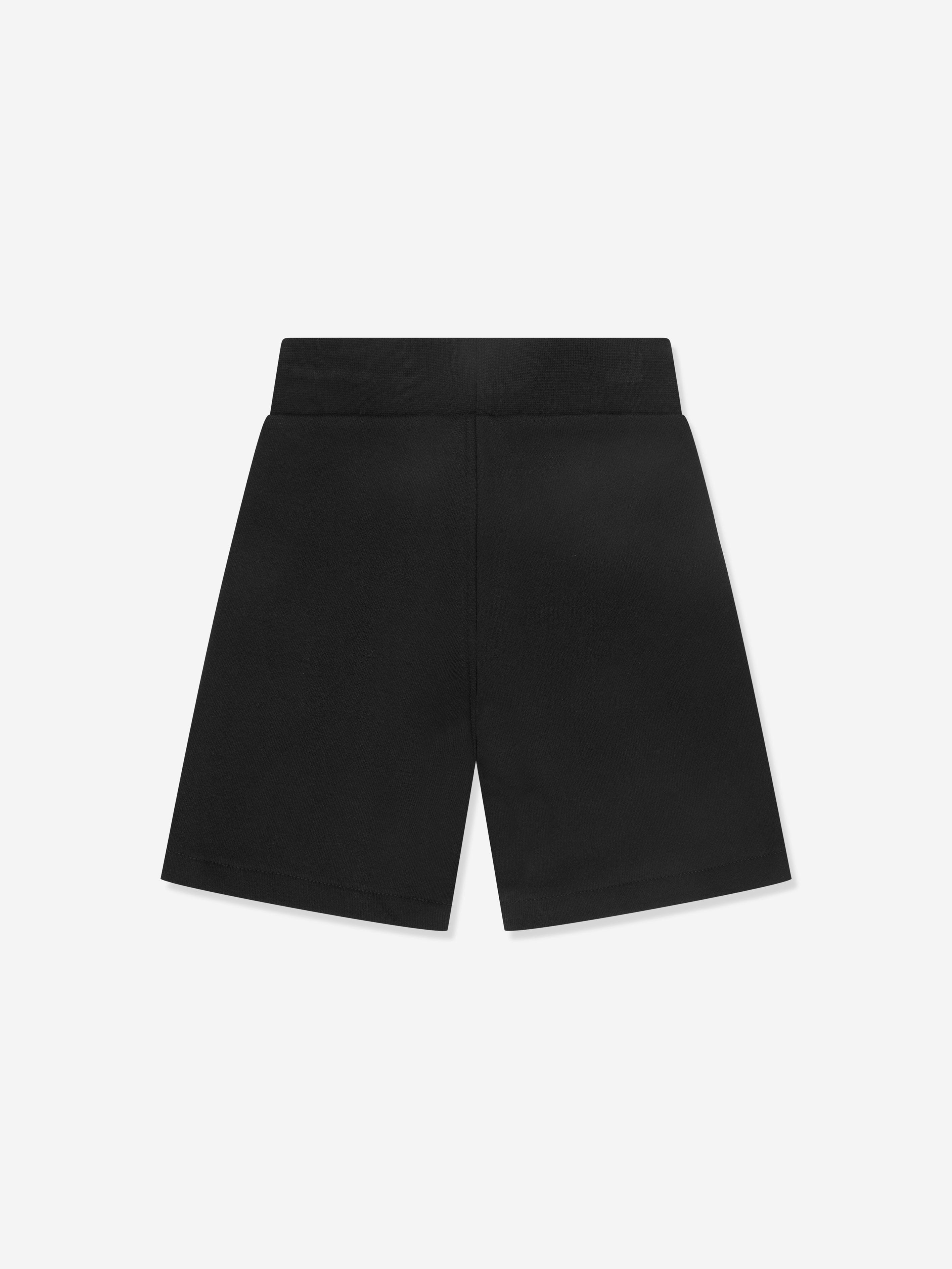 Hugo Boys Organic Cotton Logo Bermuda Shorts in Black