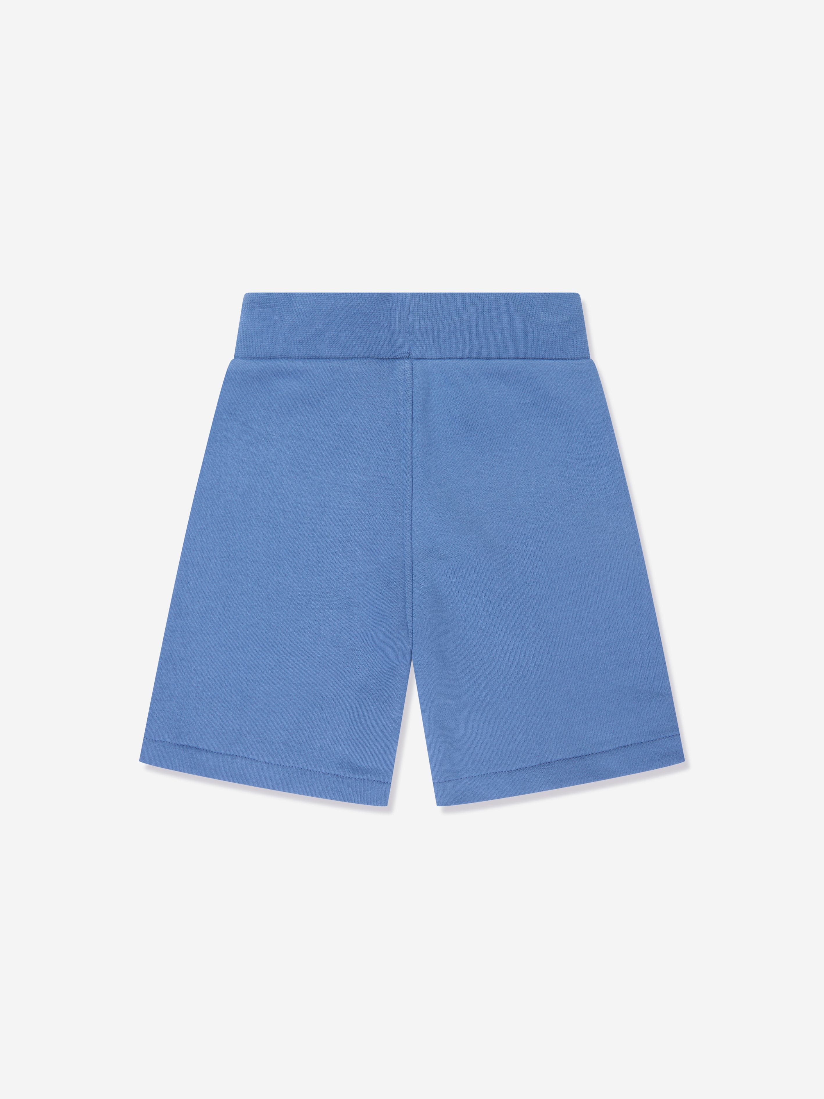 Hugo Boys Organic Cotton Logo Bermuda Shorts in Blue