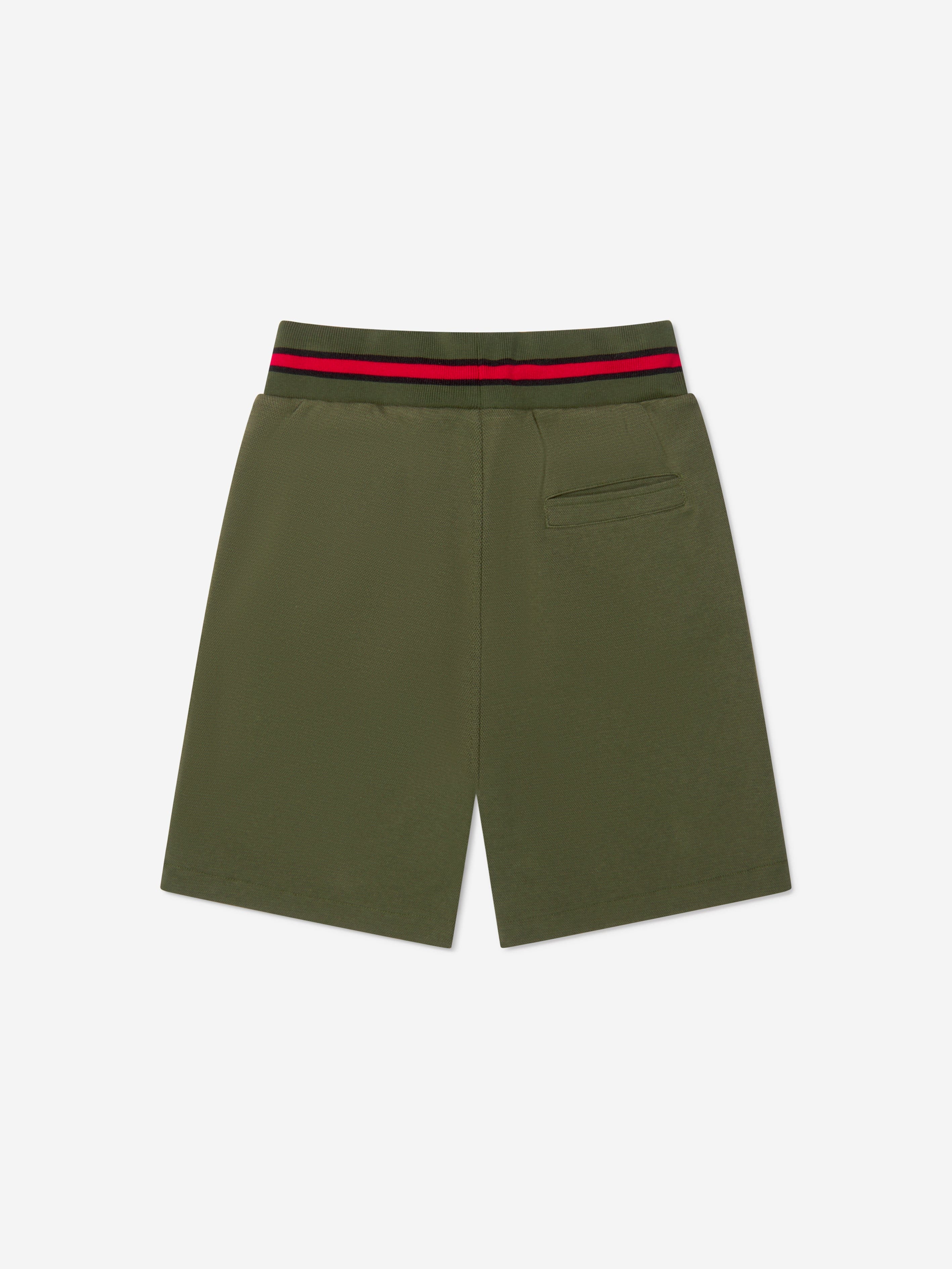 Hugo Boys Pique Logo Shorts in Khaki