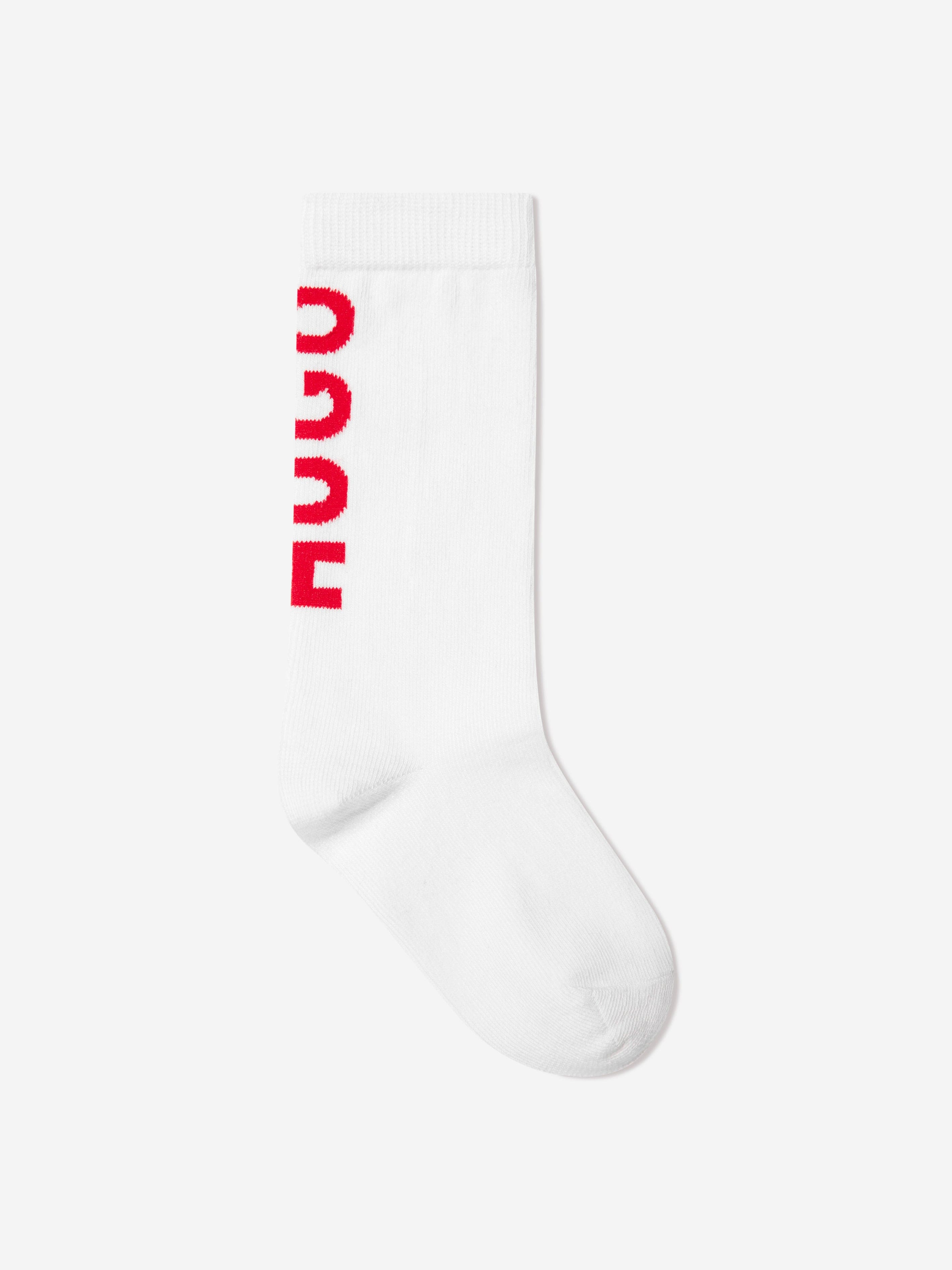 Hugo Kids Jacquard Logo Socks (2 Pairs) in Black