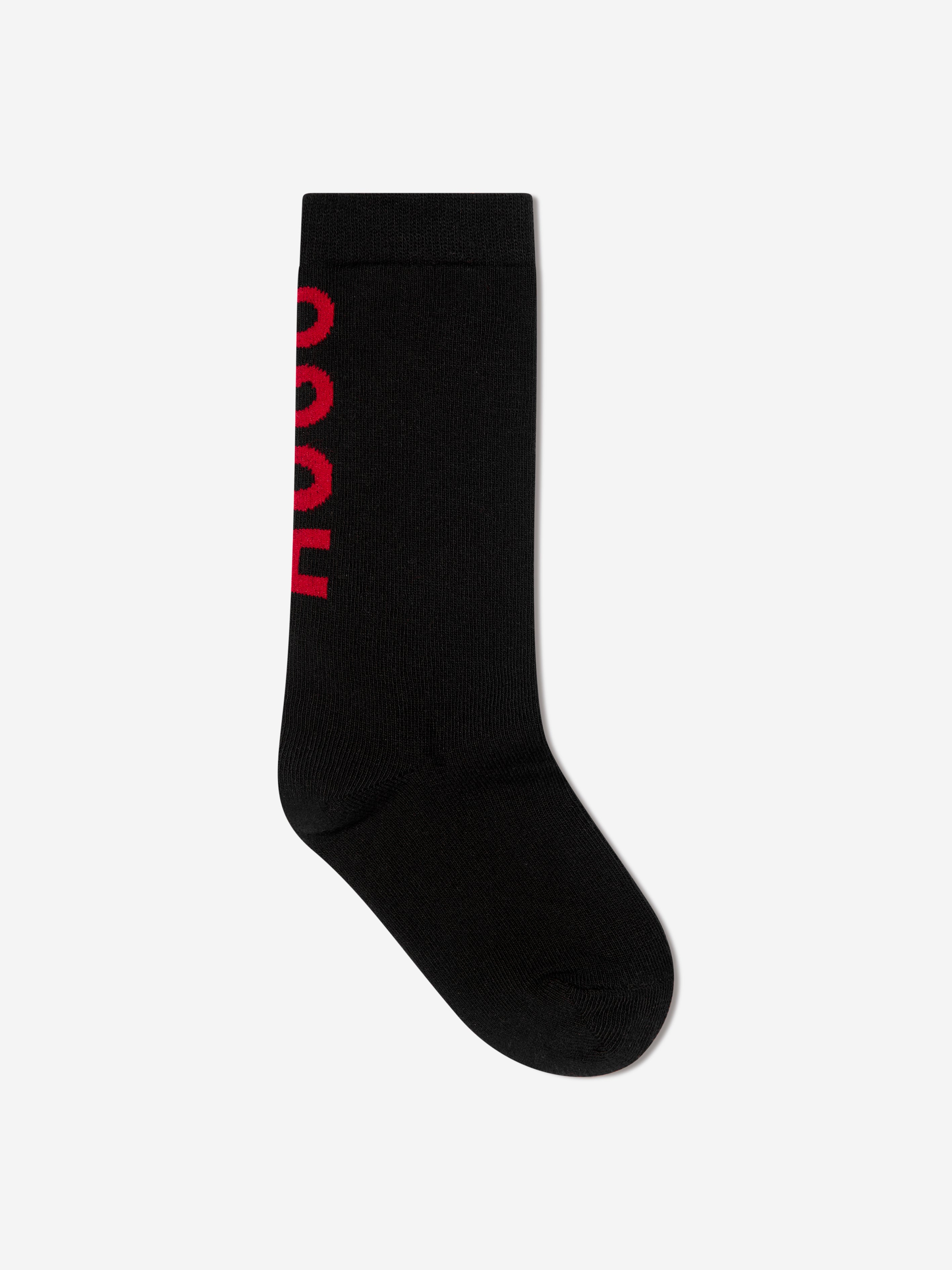 Hugo Kids Jacquard Logo Socks (2 Pairs) in Black