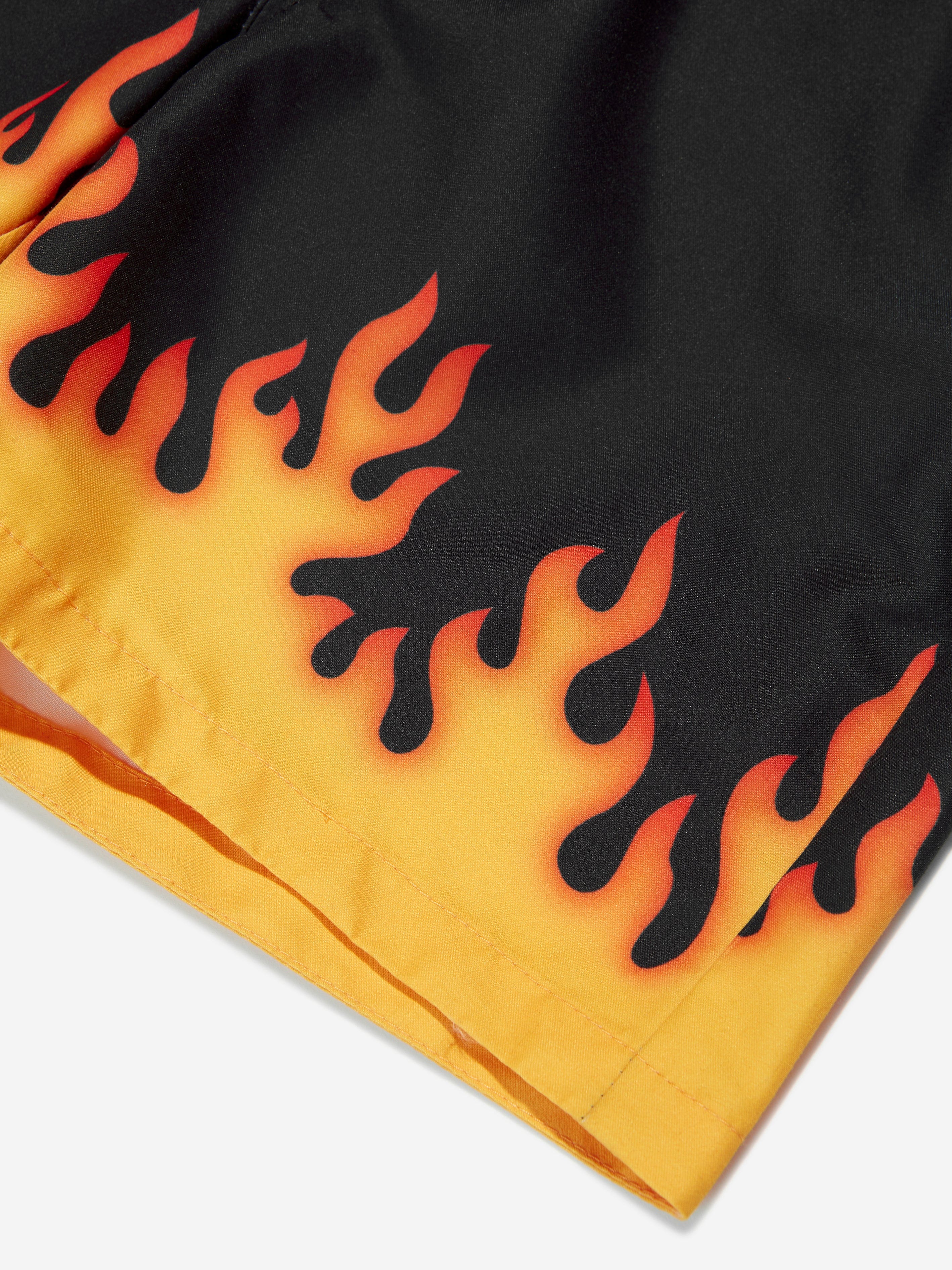 Hugo Boys Flames Print Swm Shorts in Black