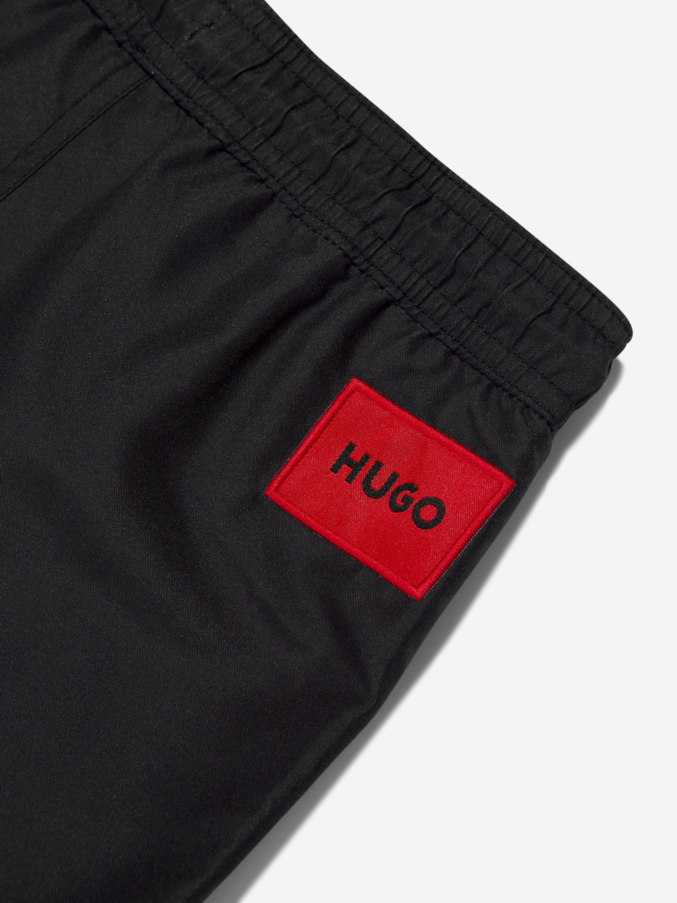 Hugo Boys Flames Print Swm Shorts in Black