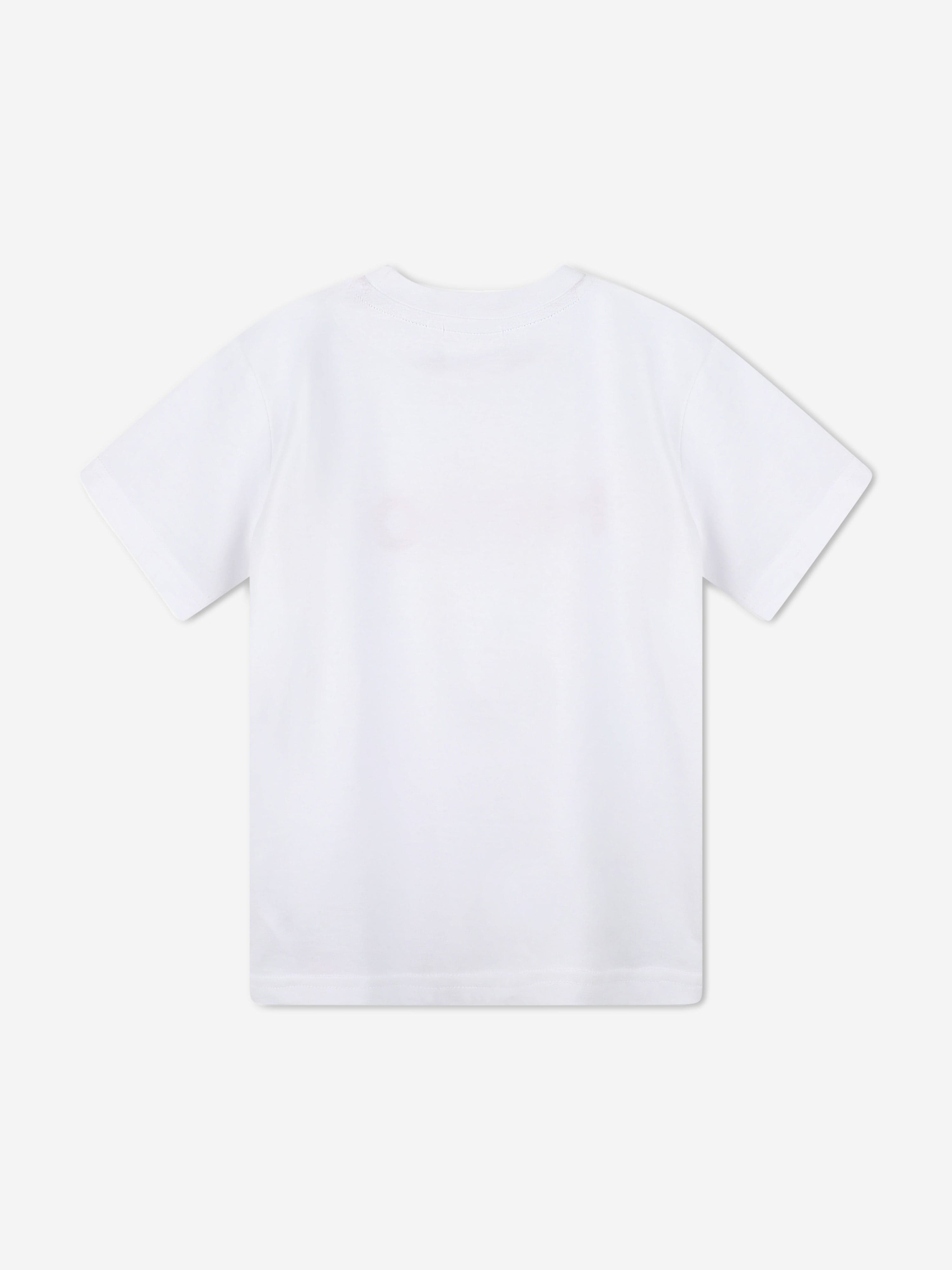 Hugo Boys Logo Print T-Shirt in White