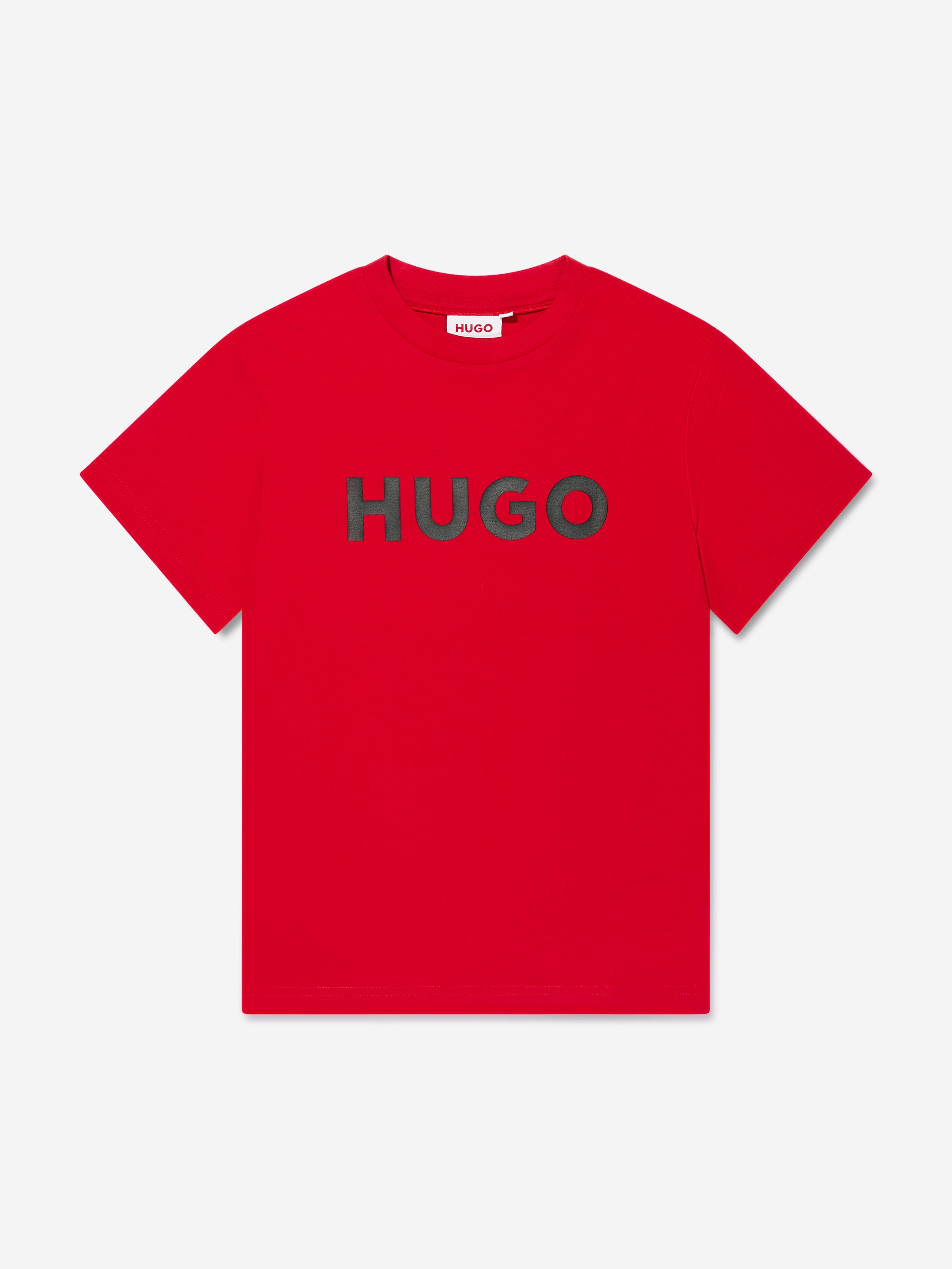 Hugo Boys Logo Print T-Shirt in Red