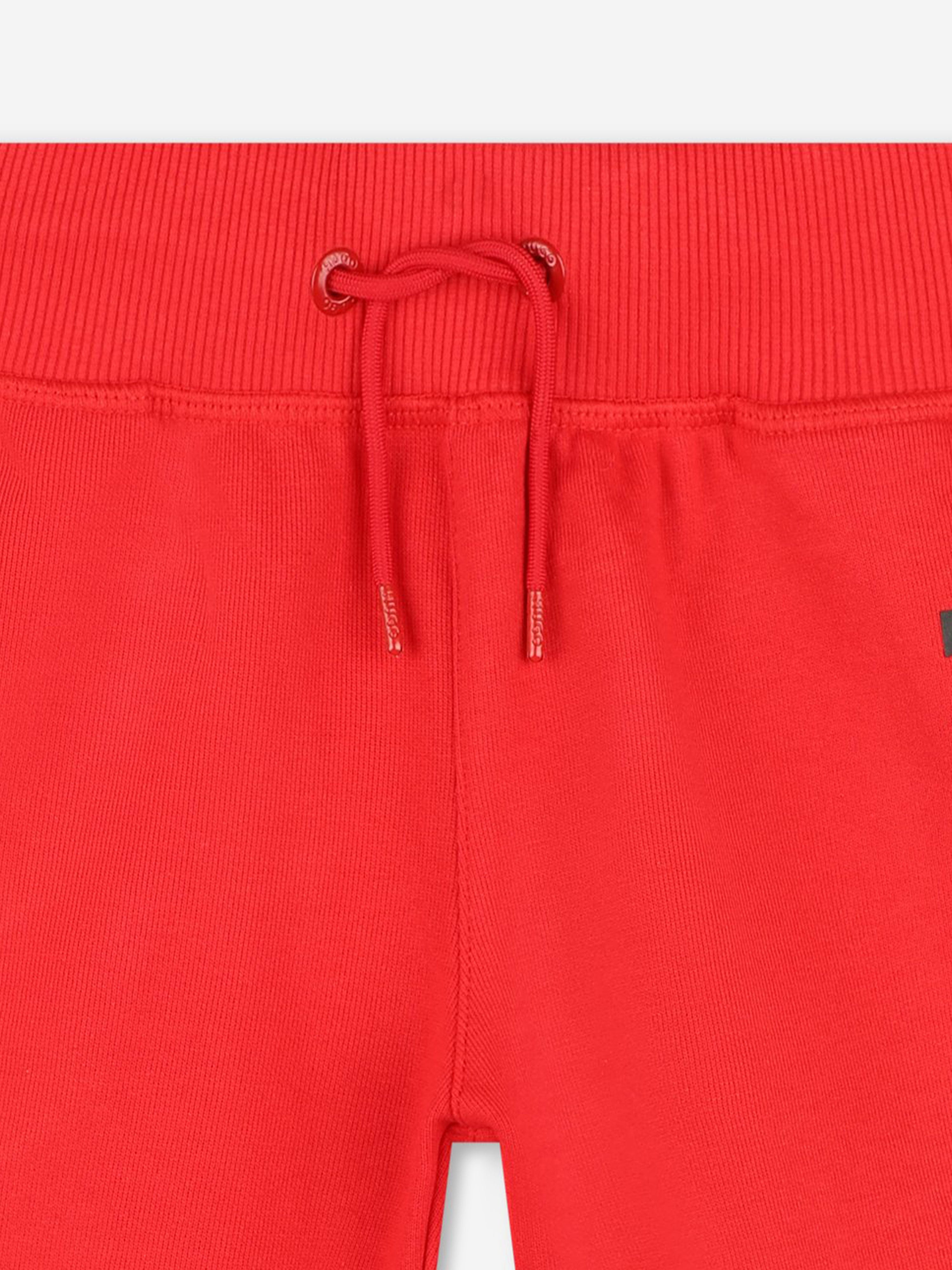 Hugo Boys Logo Print Shorts in Red