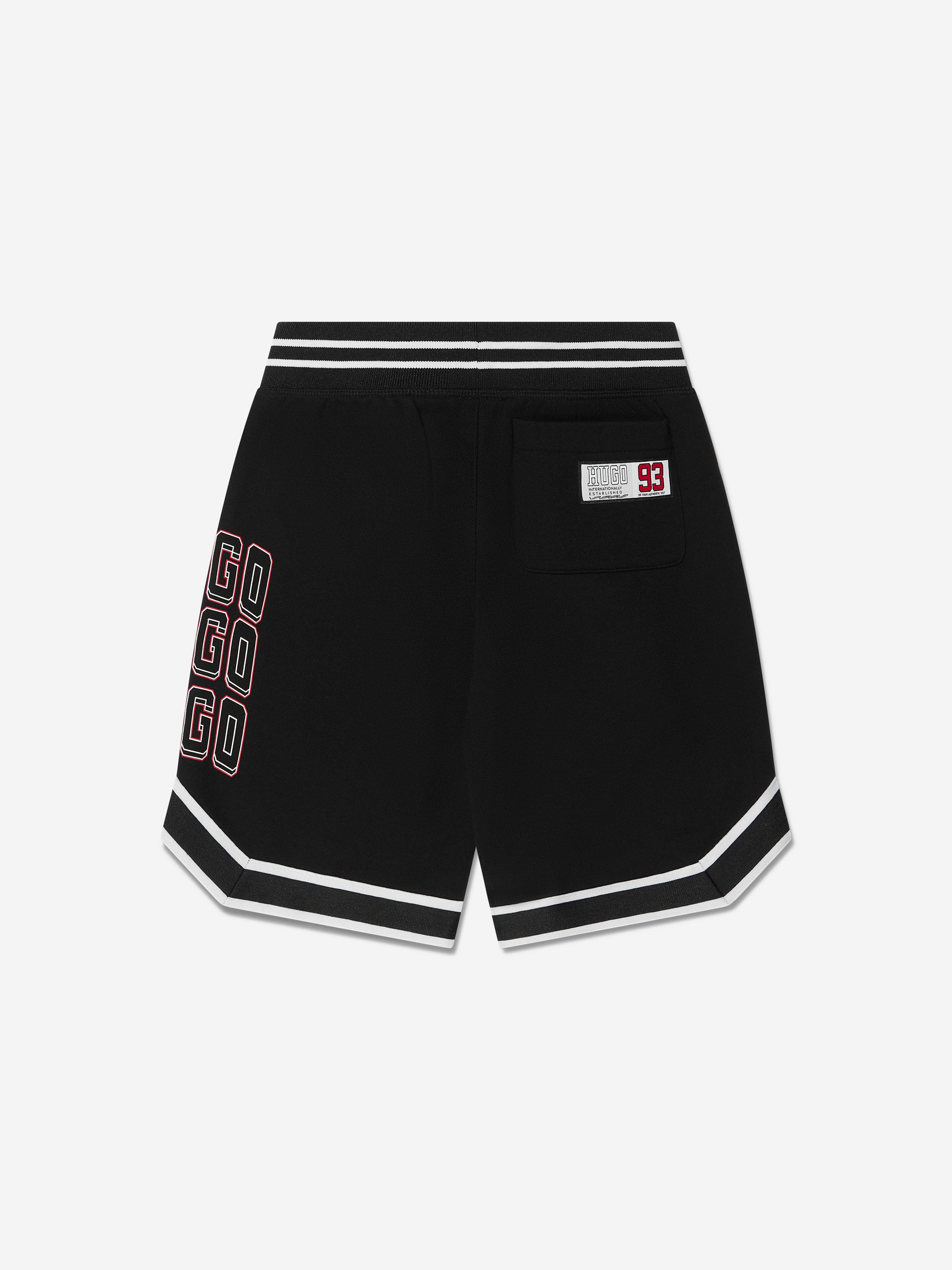 Hugo Boys Logo Bermuda Shorts in Grey