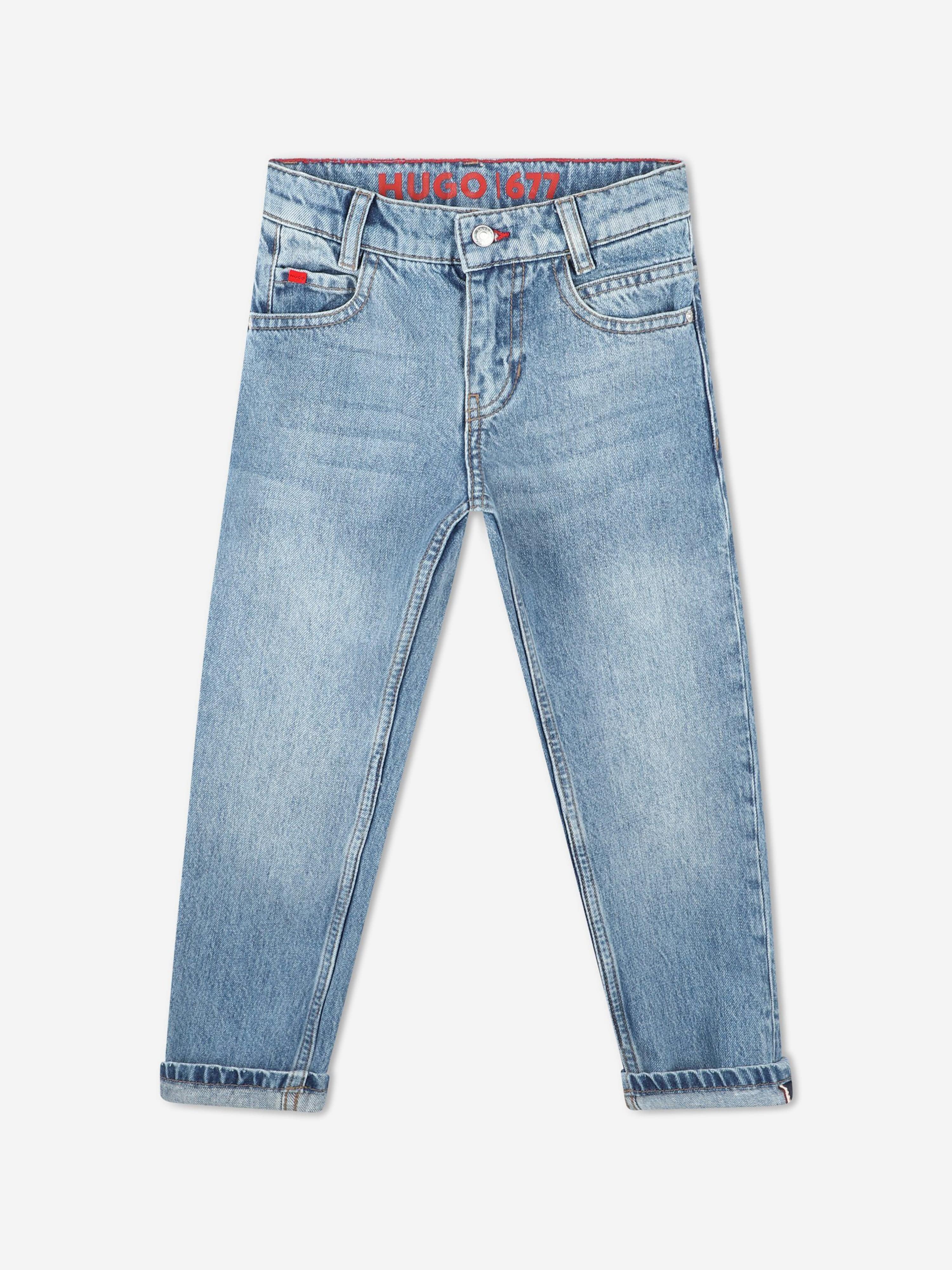 Hugo Boys Regular Fit Denim Jeans in Blue