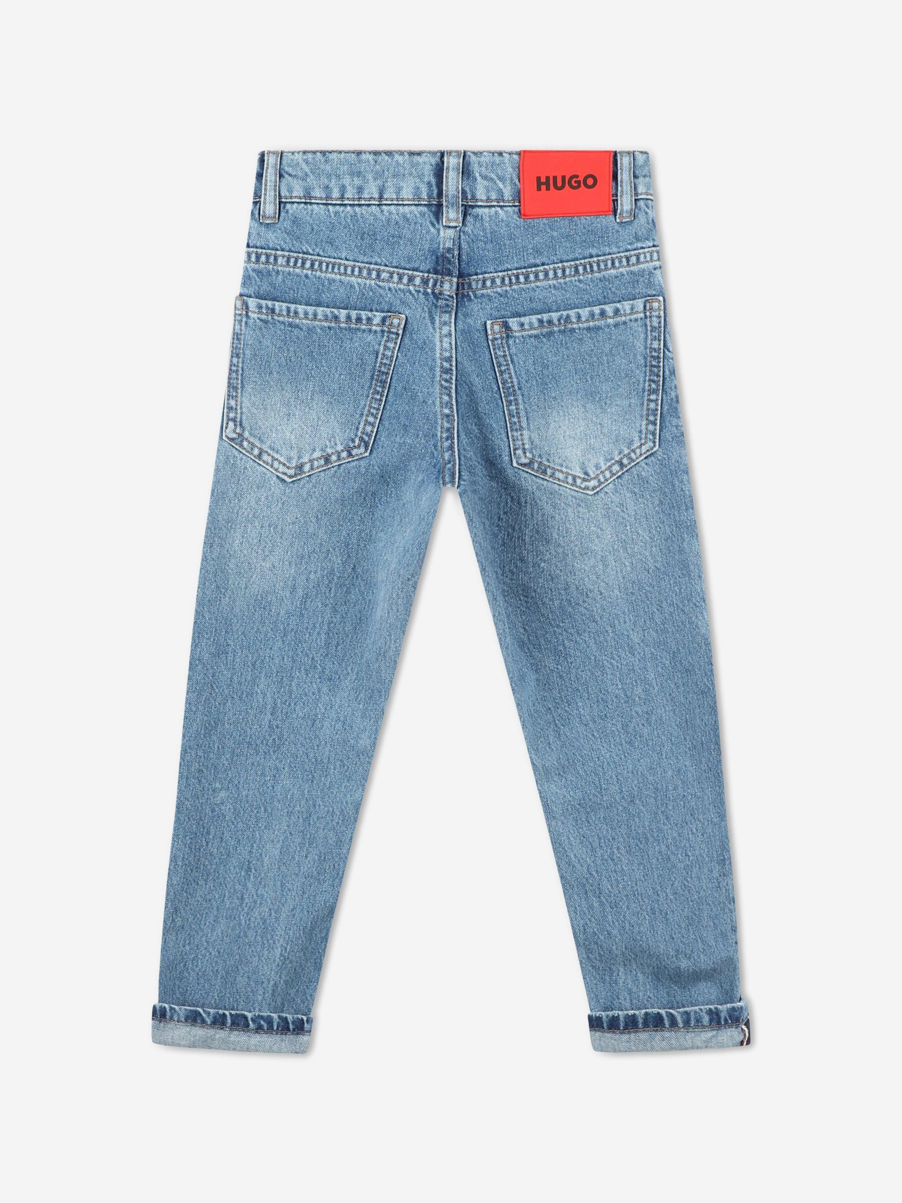 Hugo Boys Regular Fit Denim Jeans in Blue