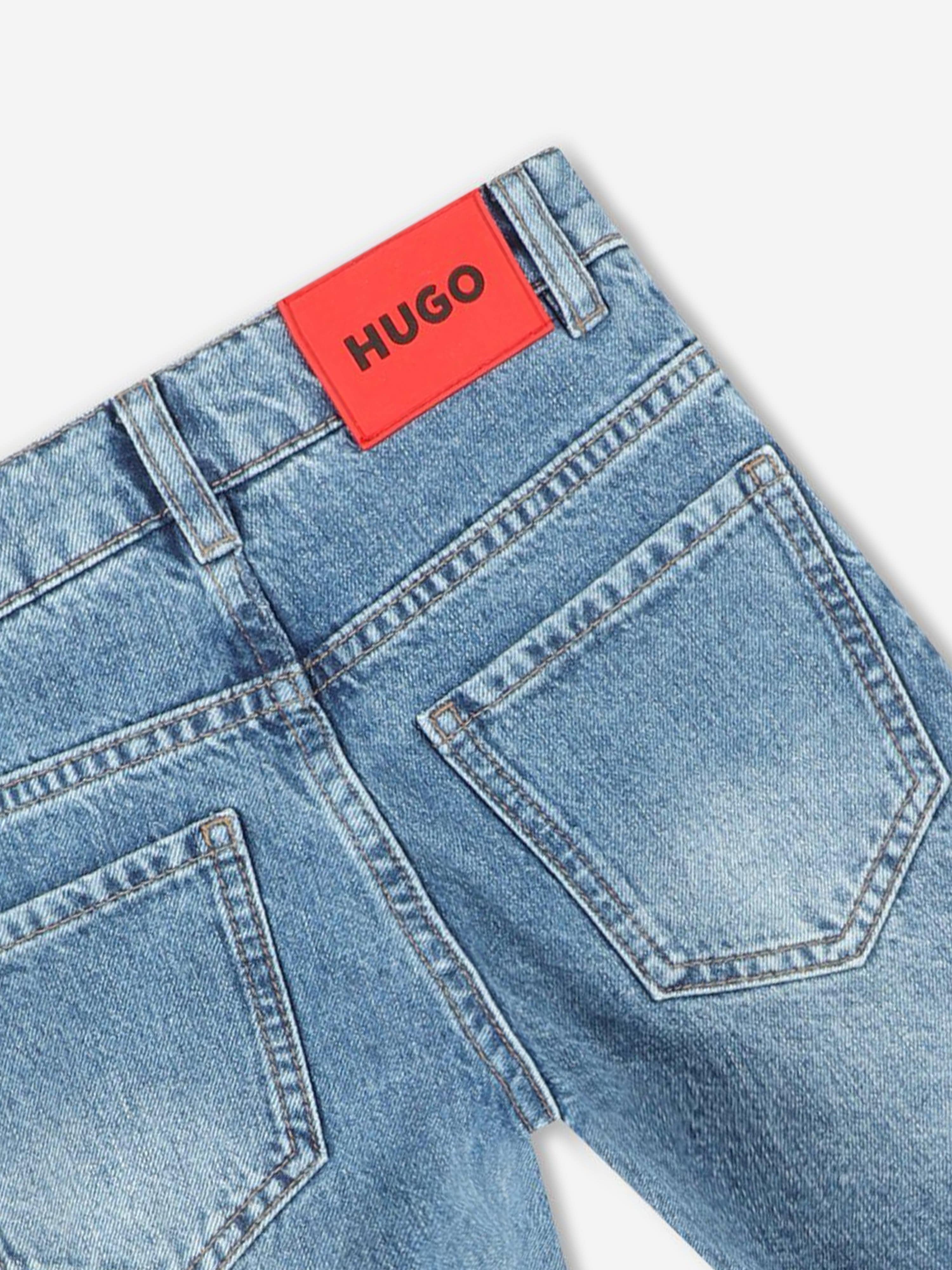 Hugo Boys Regular Fit Denim Jeans in Blue