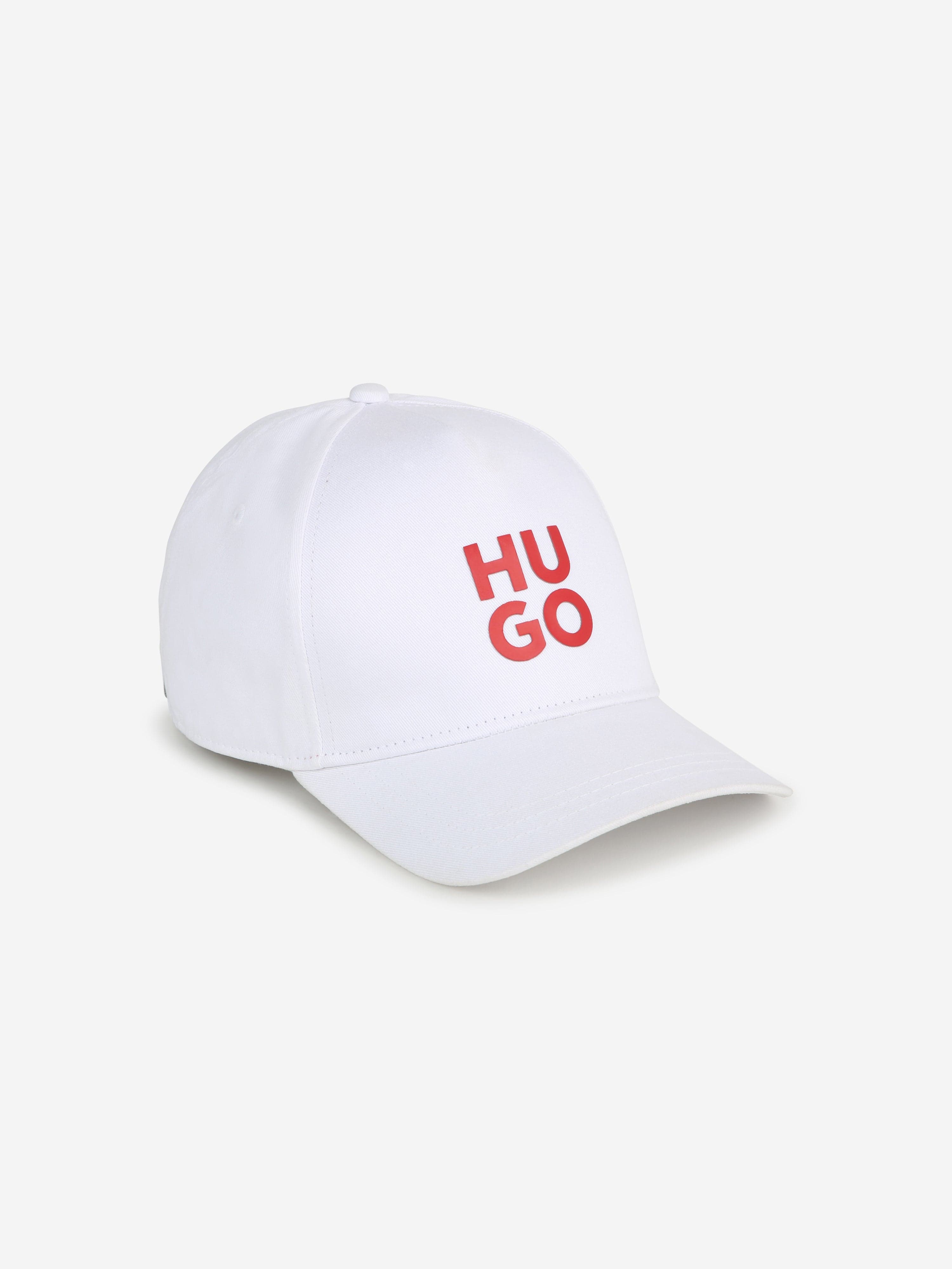 Hugo Kids Logo Print Cap in White