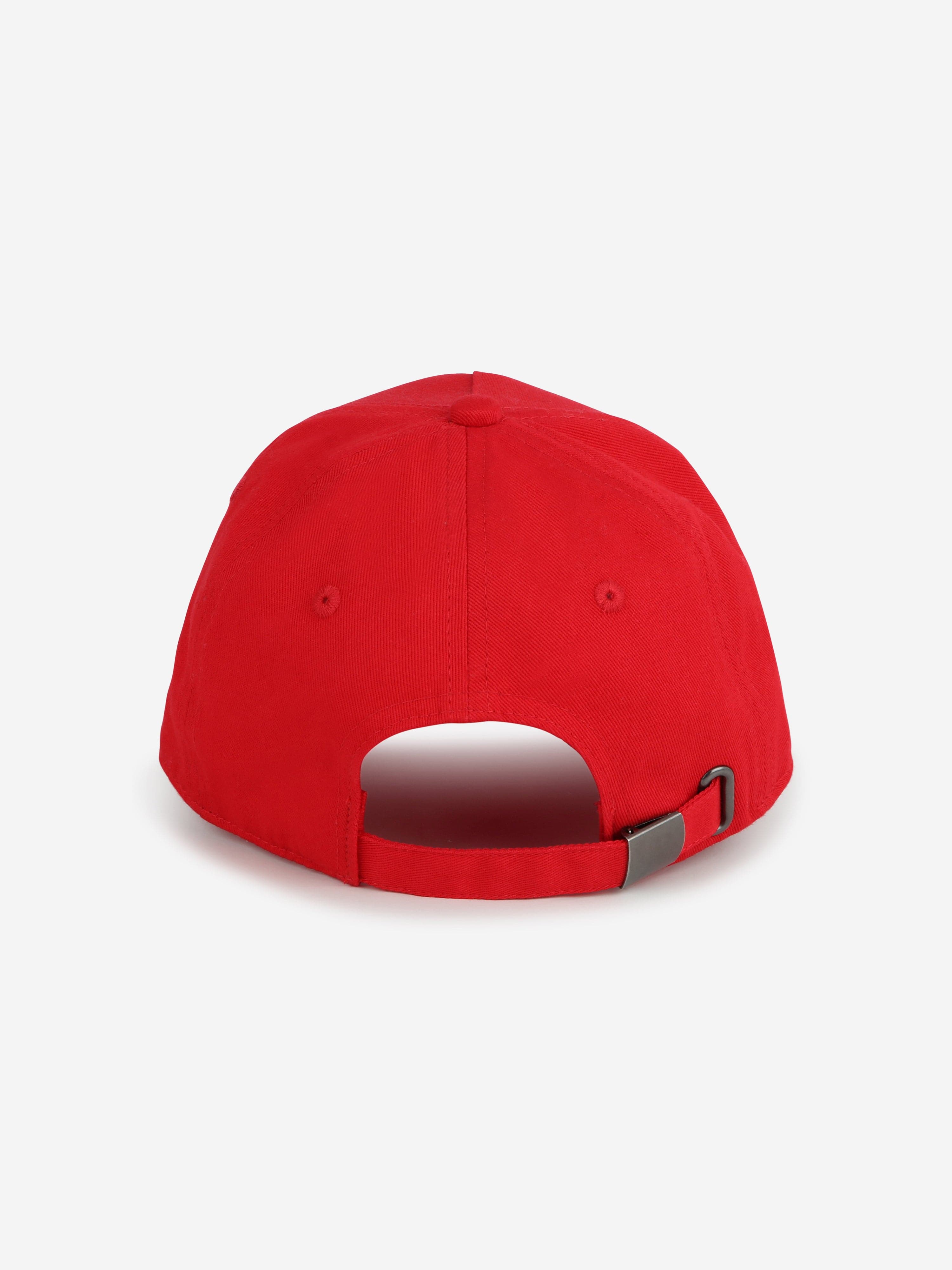 Hugo Kids Logo Print Cap in Red