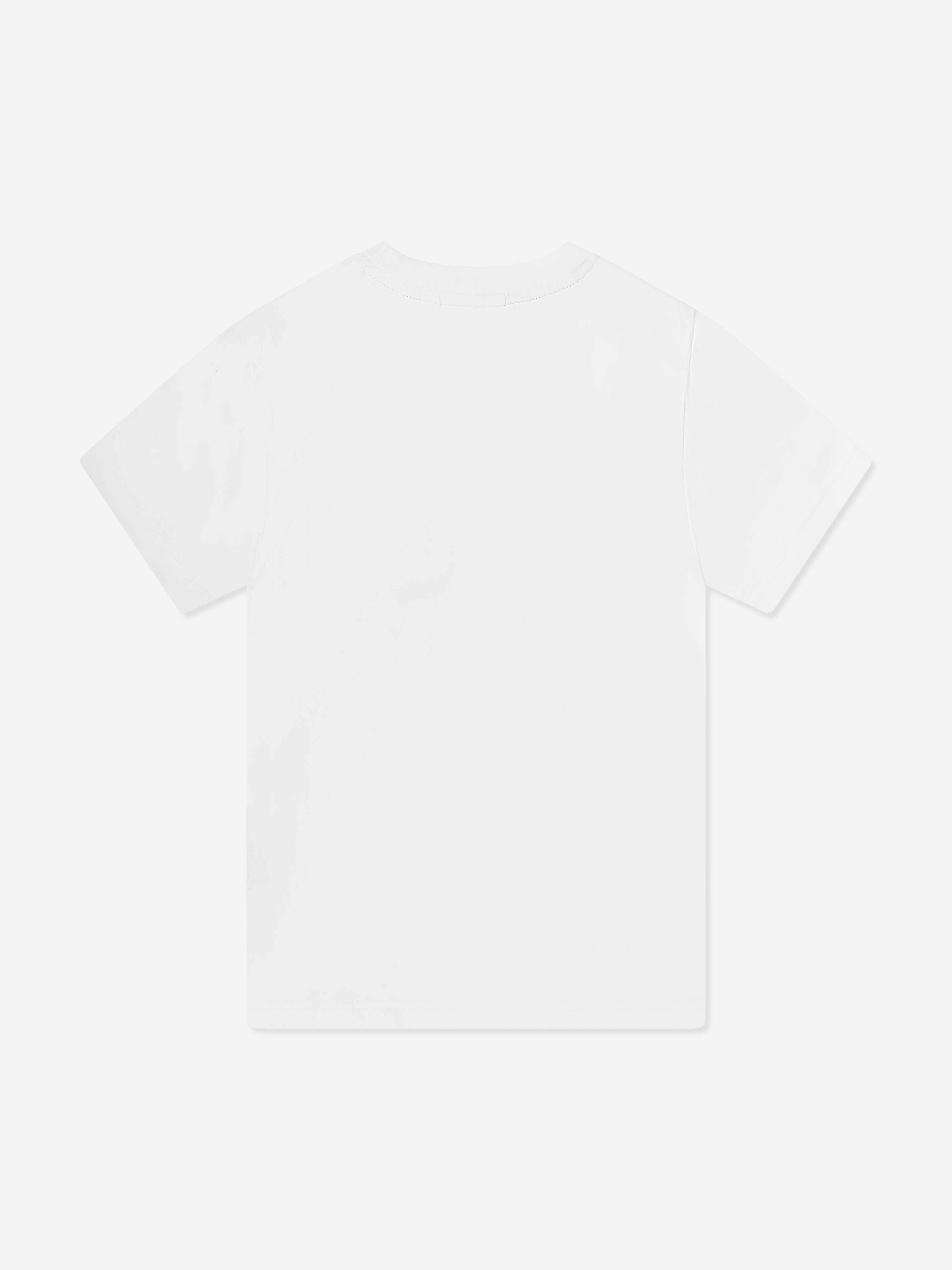 Hugo Boys Logo Print T-Shirt in White