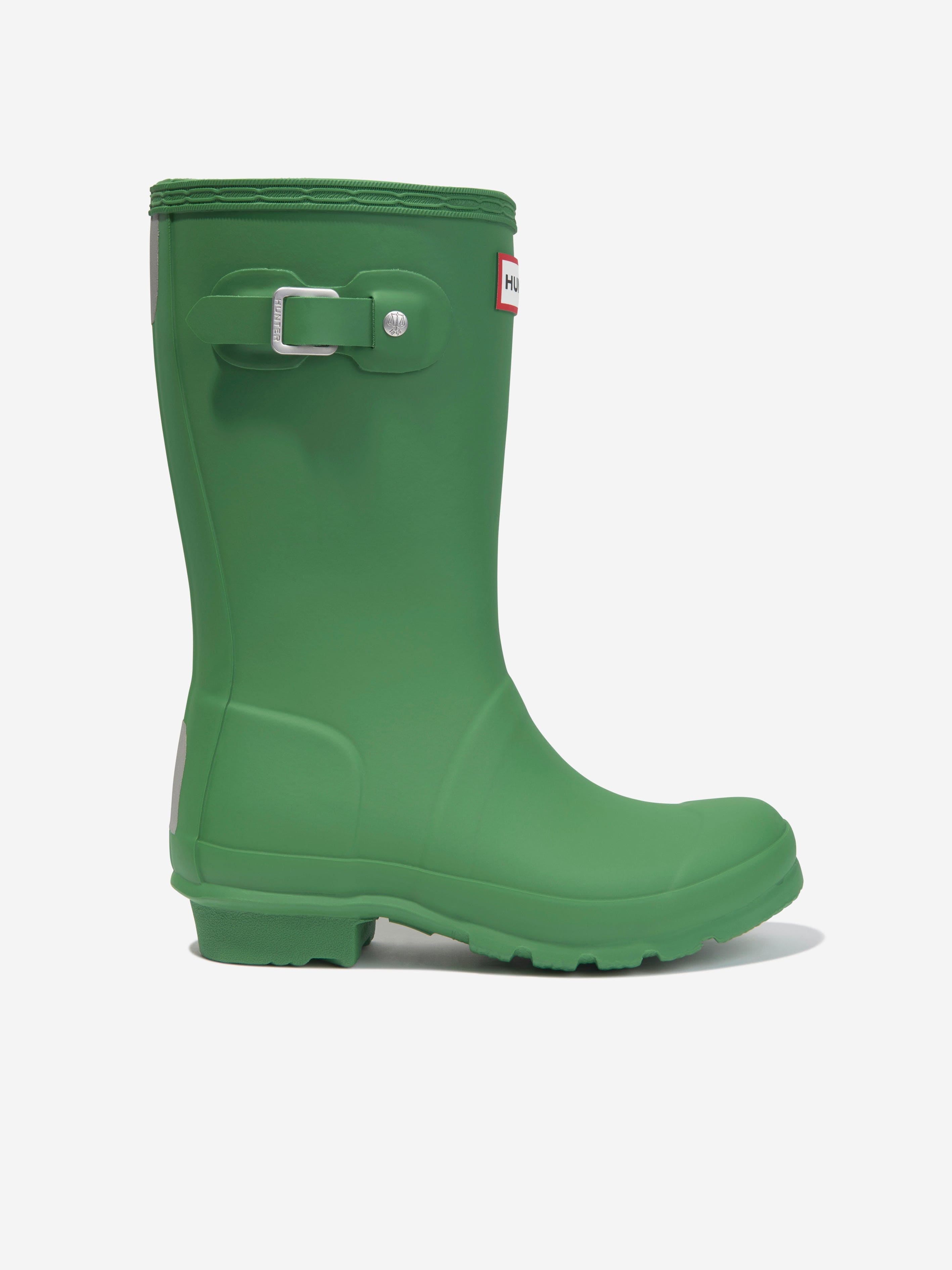 Hunter Kids Original Wellington Boots in Green