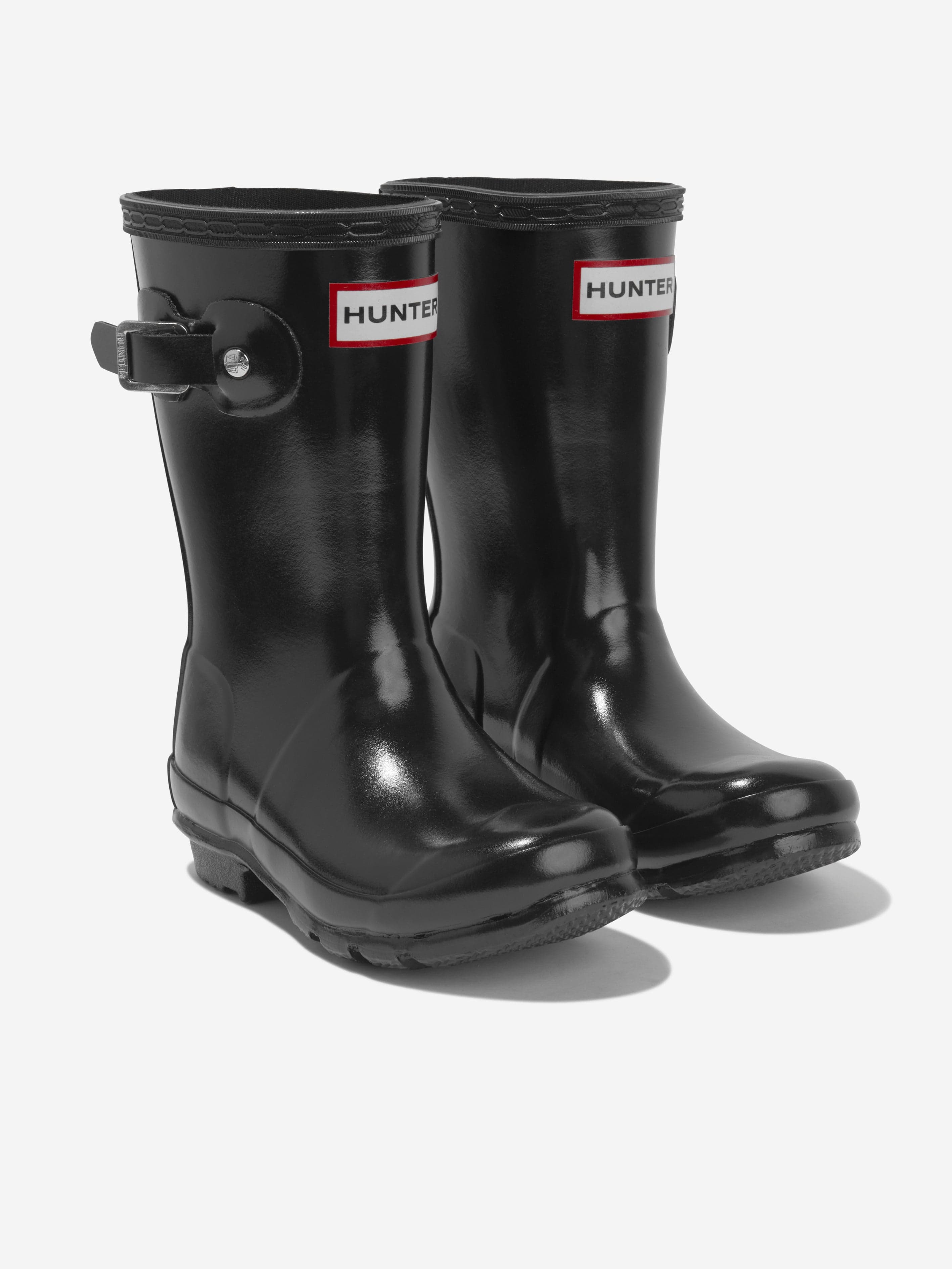 Hunter Kids Original Gloss Wellington Boots in Black