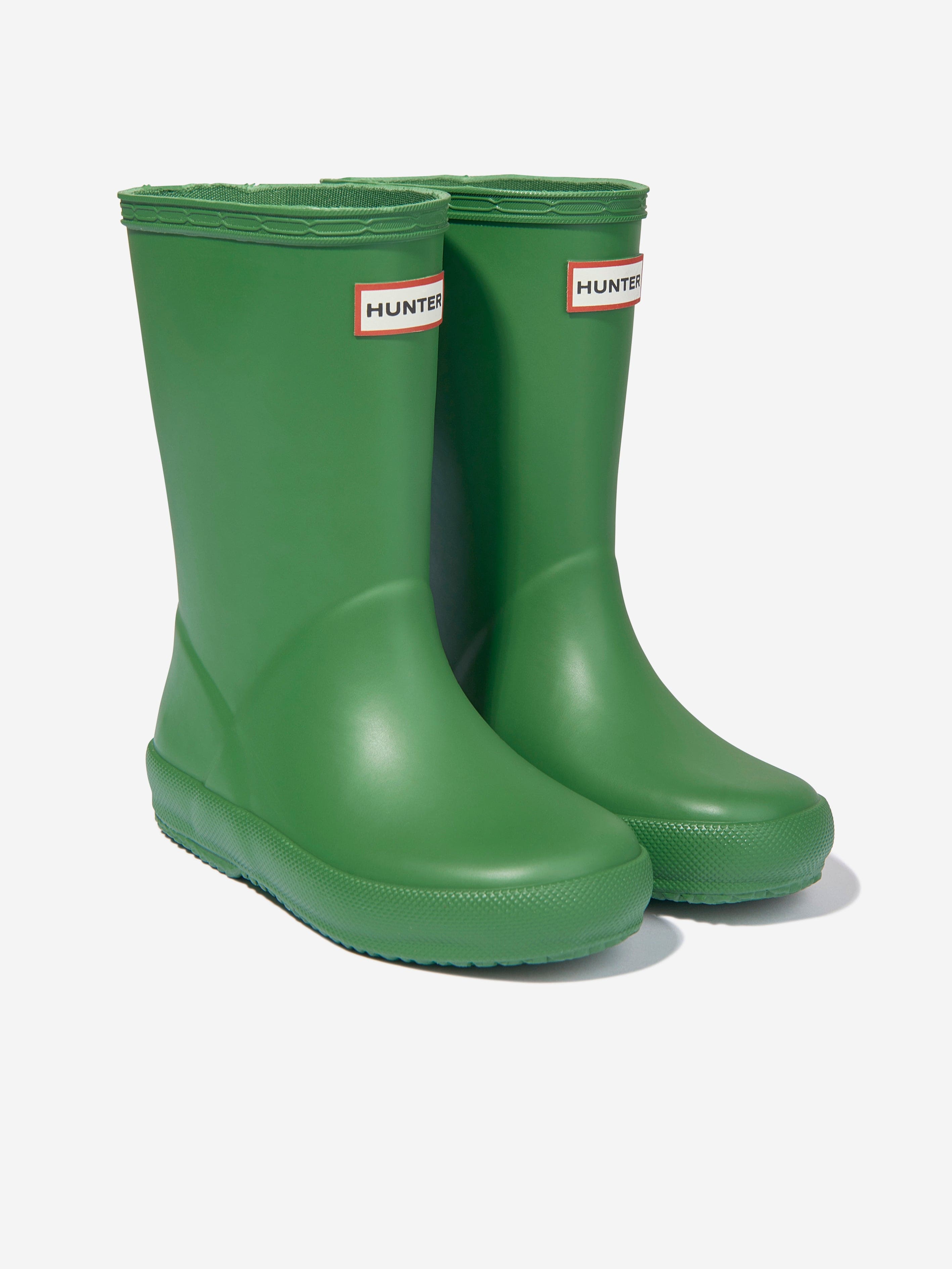 Hunter Kids Original First Classic Wellington Boots in Green