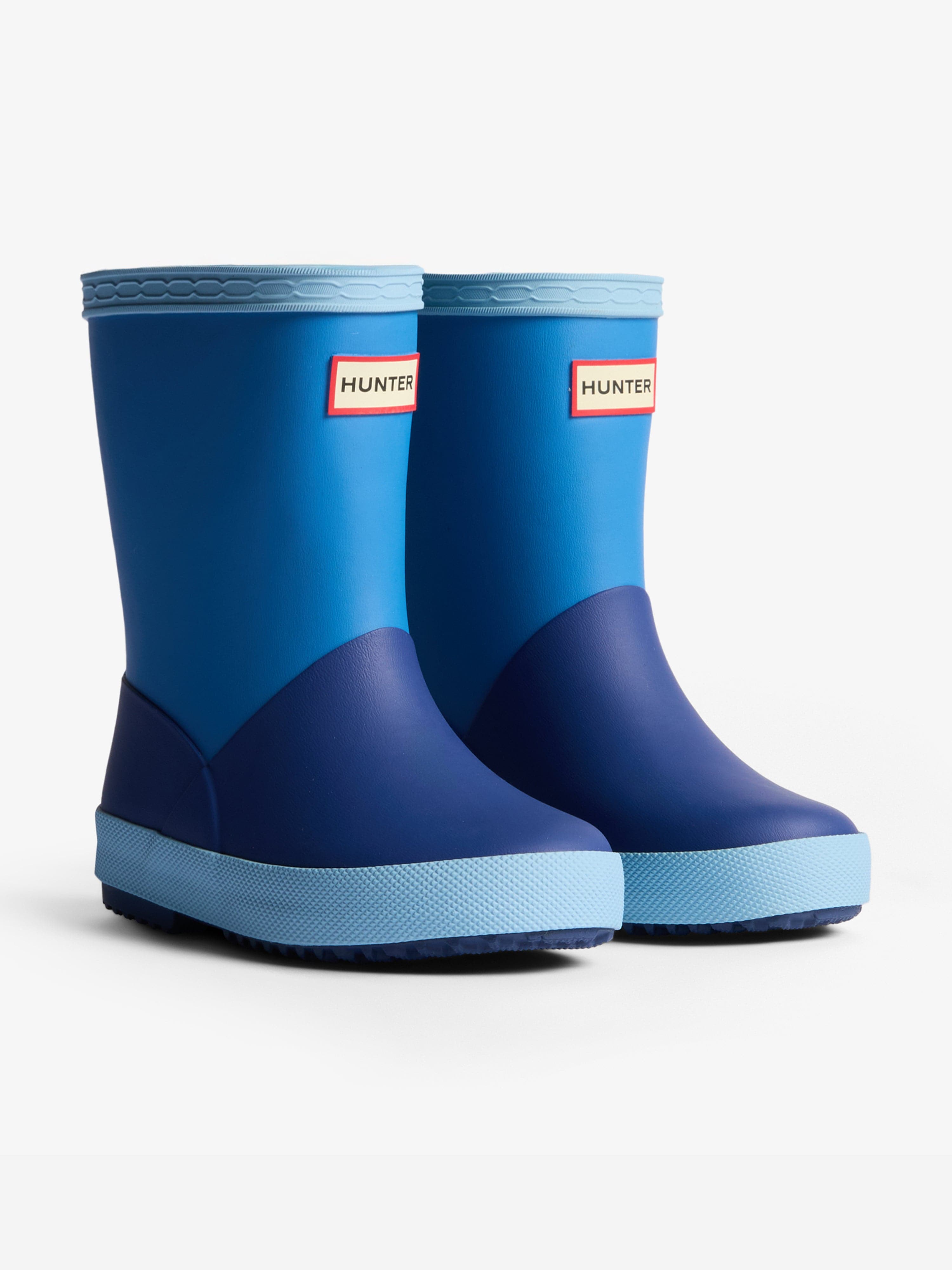 Hunter Kids First Colour Block Insulated Boots in Blue