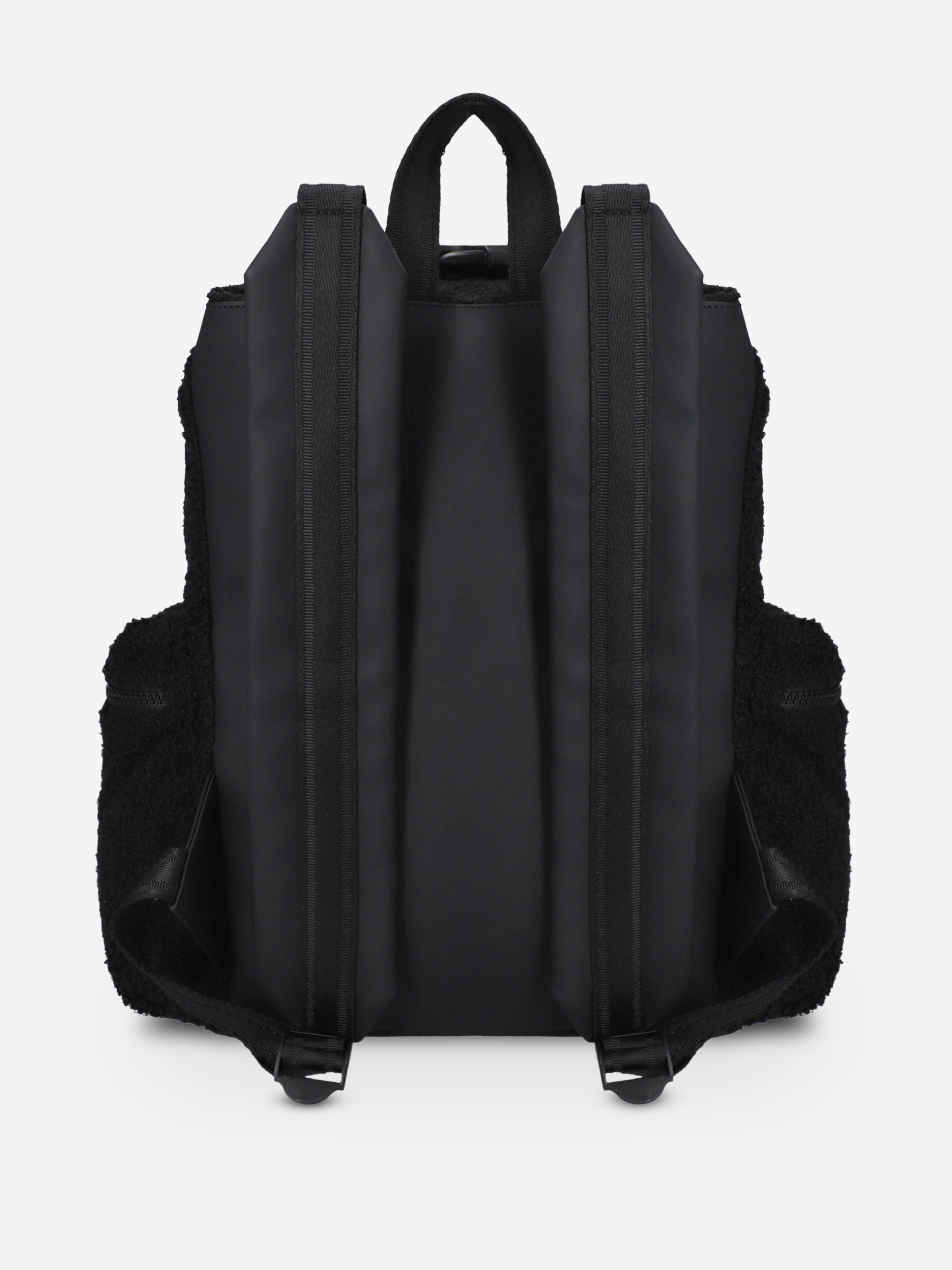 Hunter Kids Renfrew Borg Sherpa Top Clip Backpack in Black (38cm)