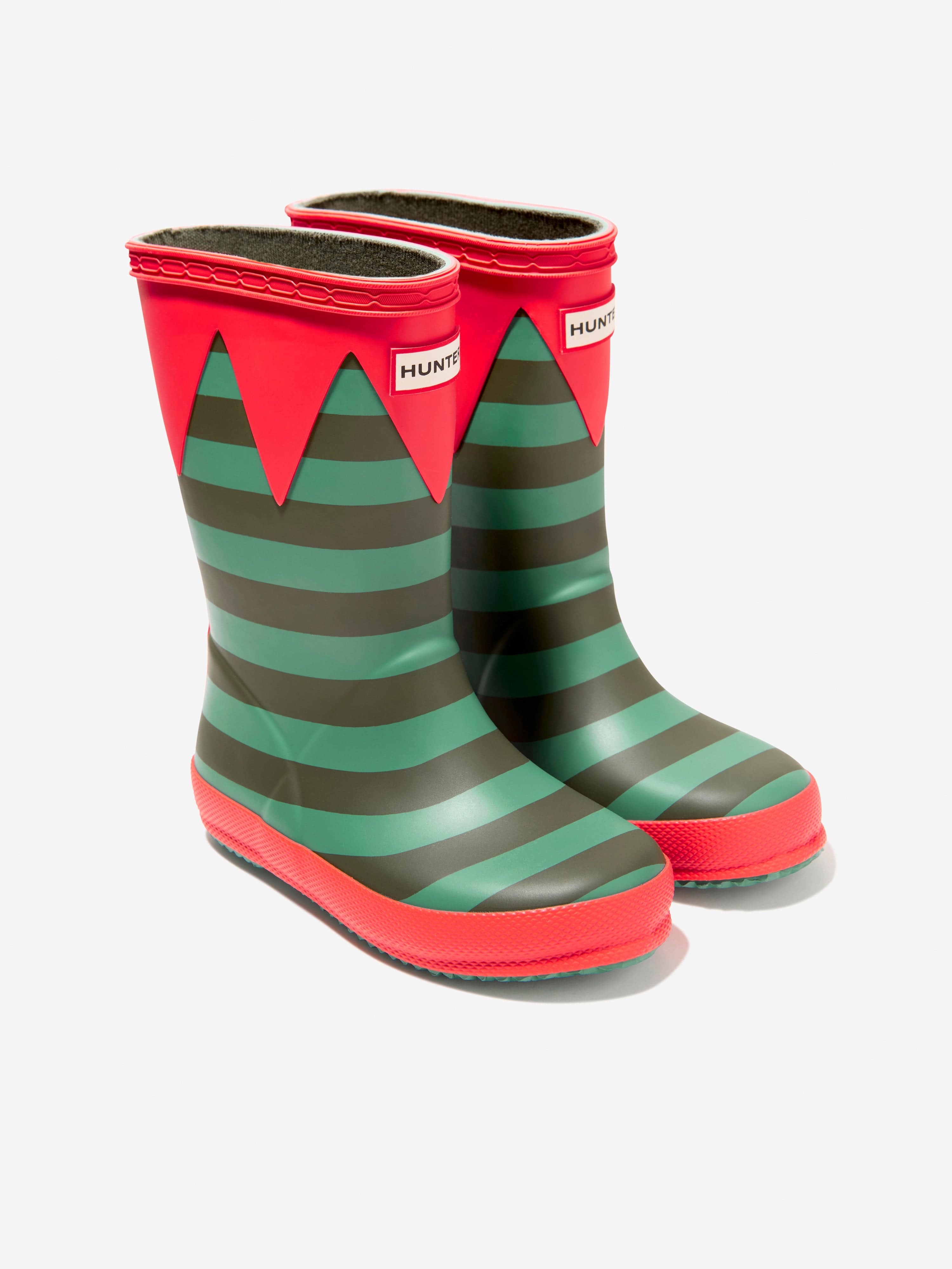 Hunter Unisex Original First Classic Elf Stripe Wellington Boots