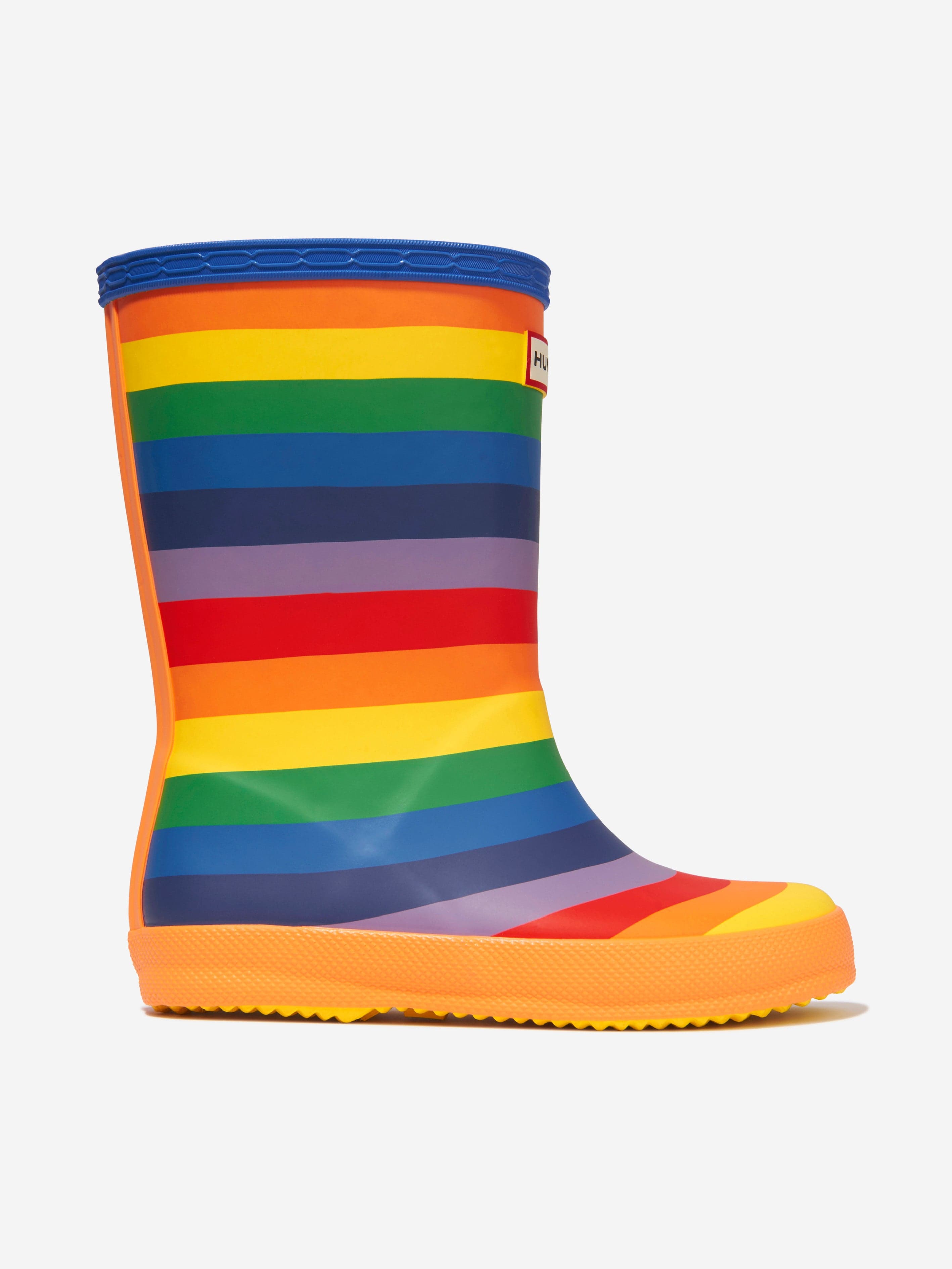 Hunter Kids First Classic Rainbow Print Wellies