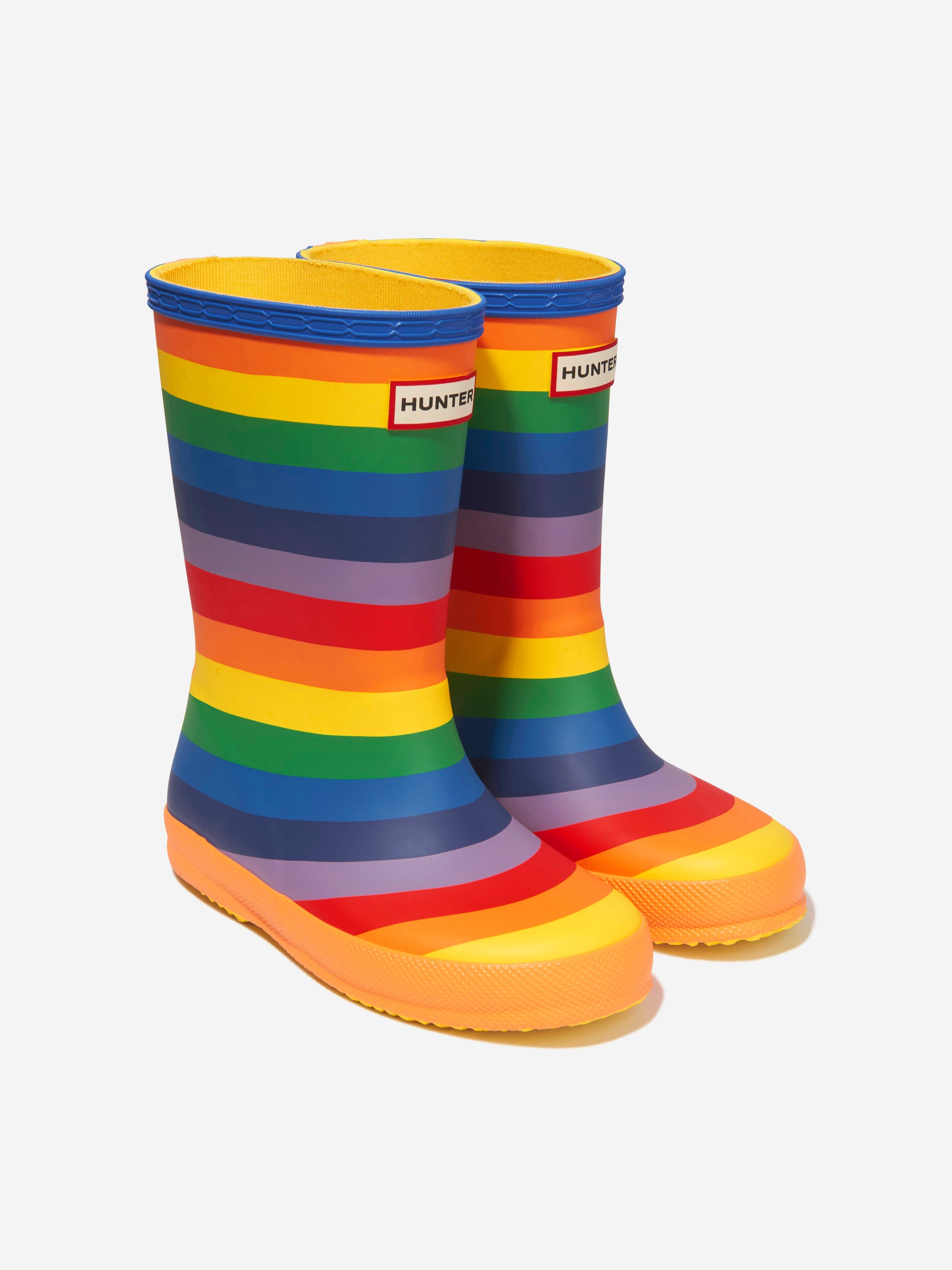 Hunter Kids First Classic Rainbow Print Wellies