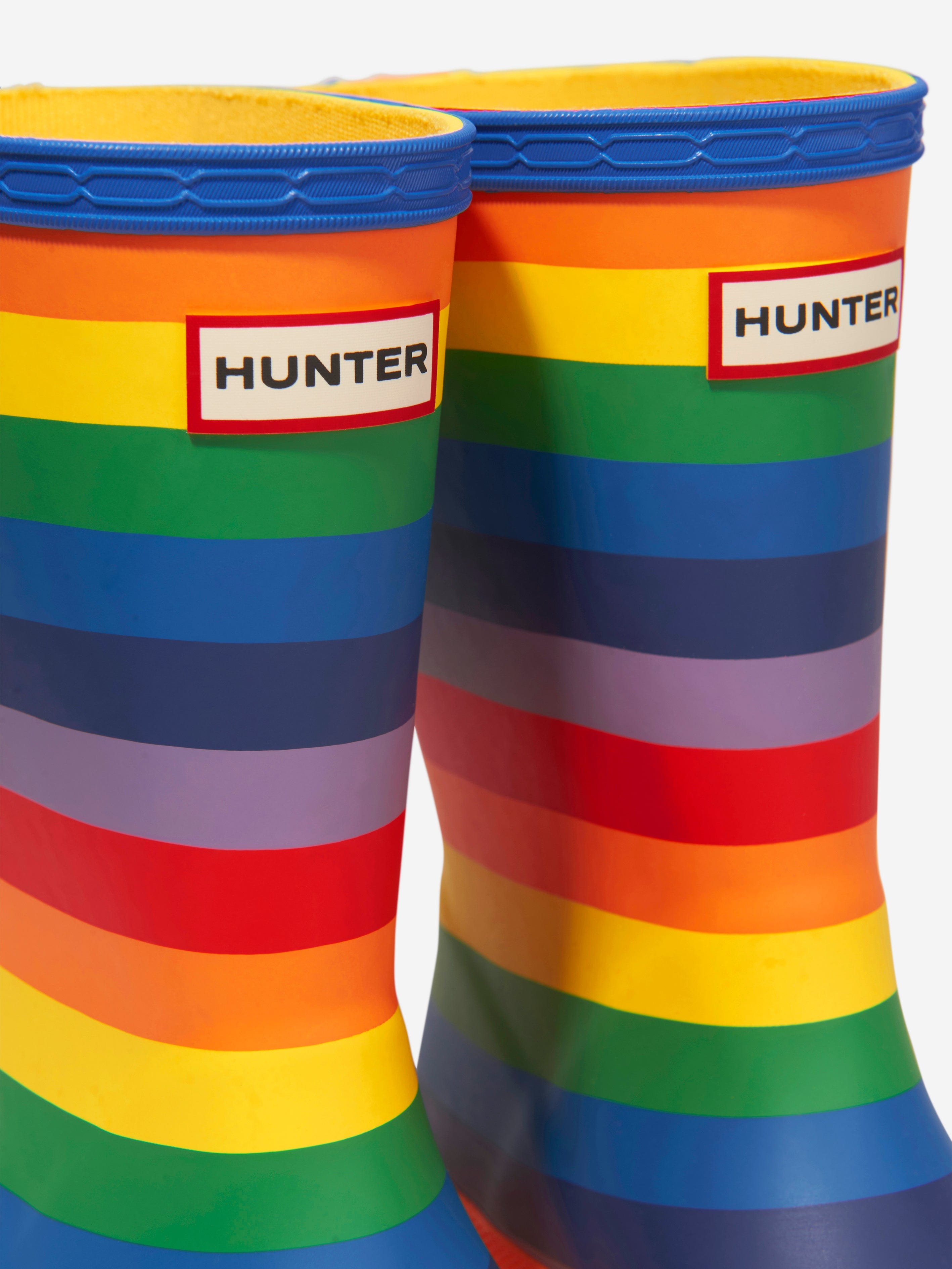 Hunter Kids First Classic Rainbow Print Wellies